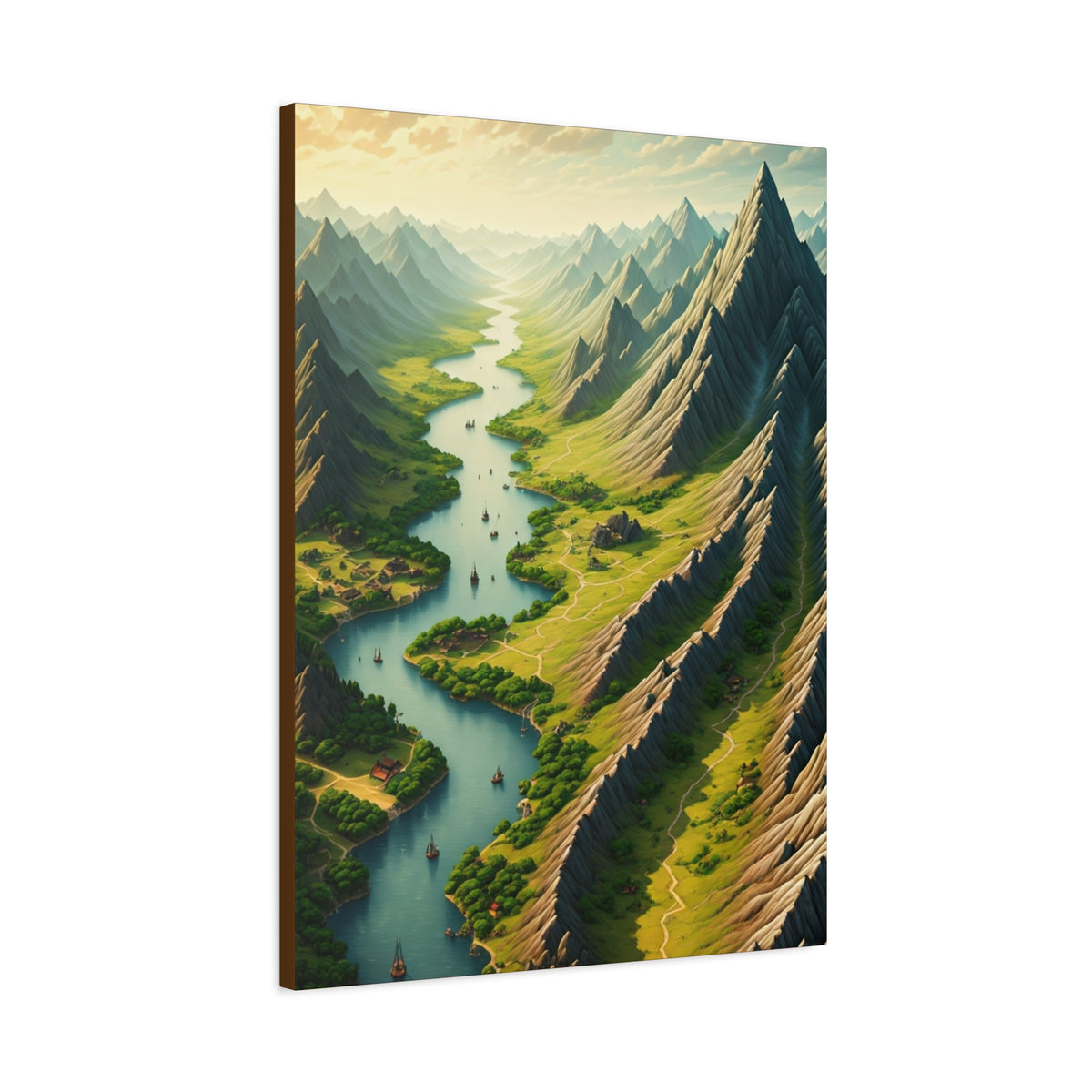 Mountain River Valley Wall Art & Canvas Prints