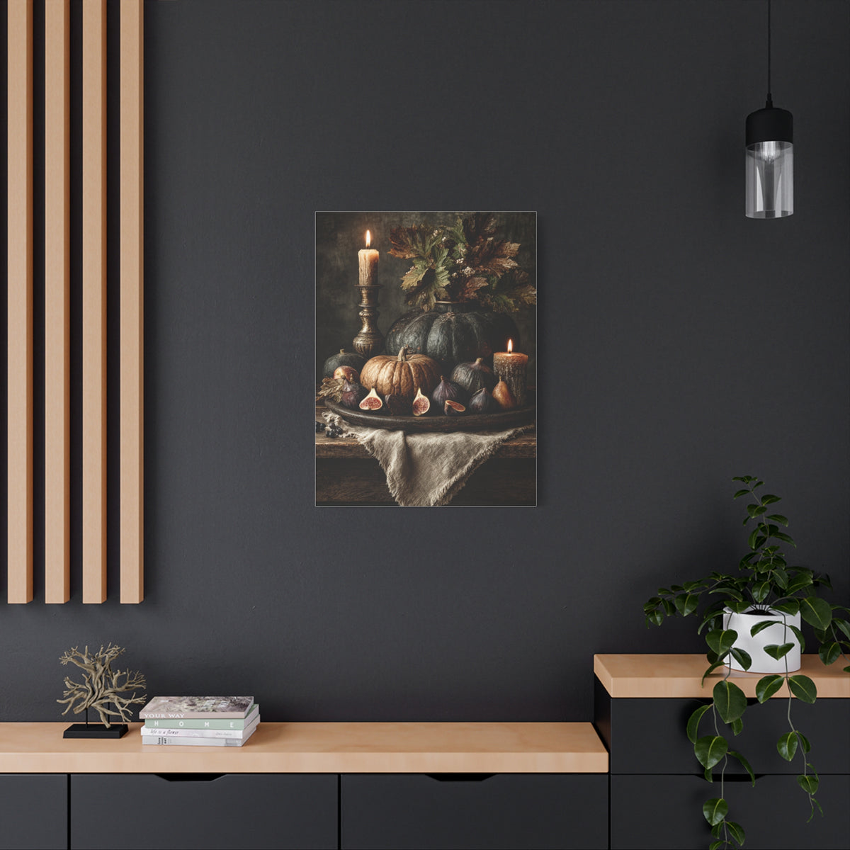 Autumn Harvest Candle Still Life Wall Art & Canvas Print