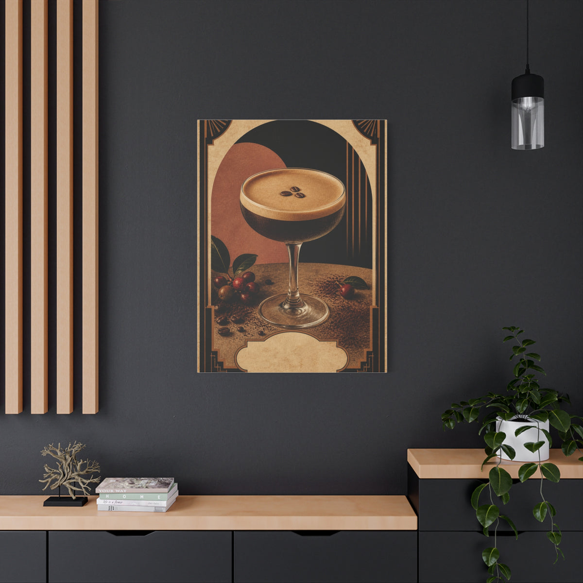 Espresso Martini Deco Poster Wall Art & Canvas Print