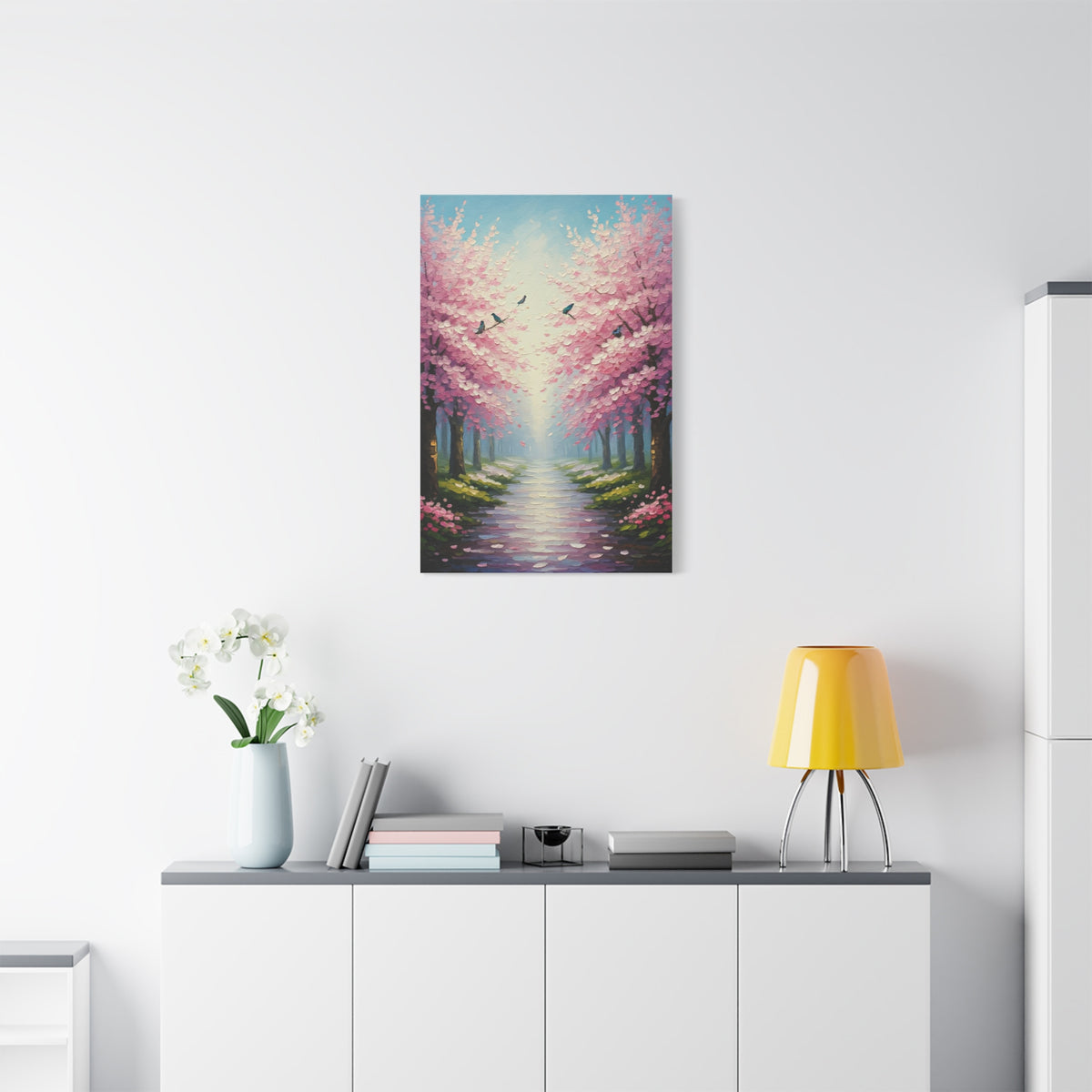 Contemporary Sakura Garden Painting Wall Art & Canvas Prints
