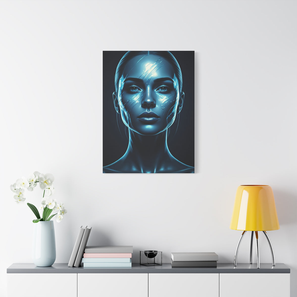 Luminous Blue Serenity Portrait Wall Art & Canvas Prints