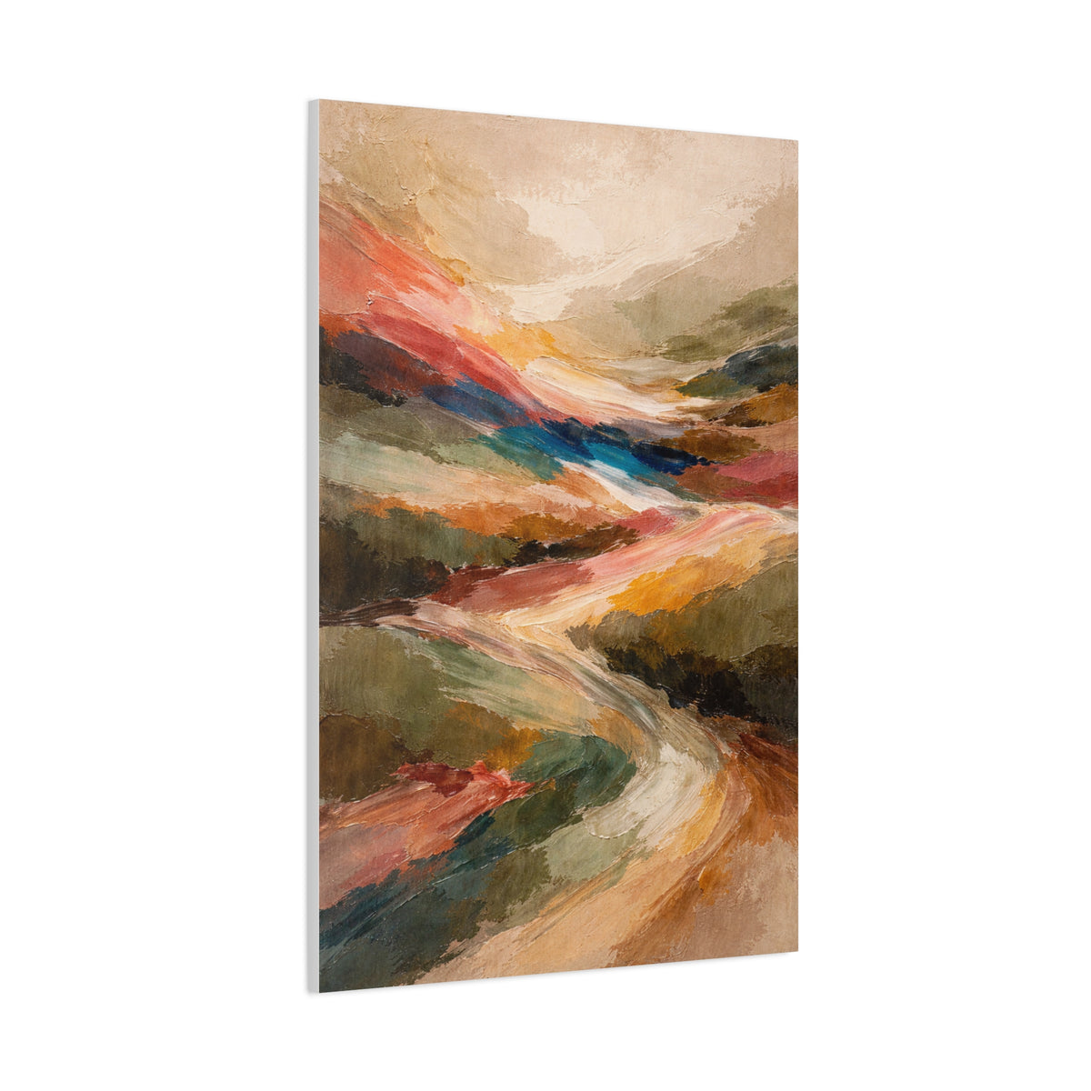 Warm Earthy Wabi-Sabi Abstract Landscape Wall Art & Canvas Print