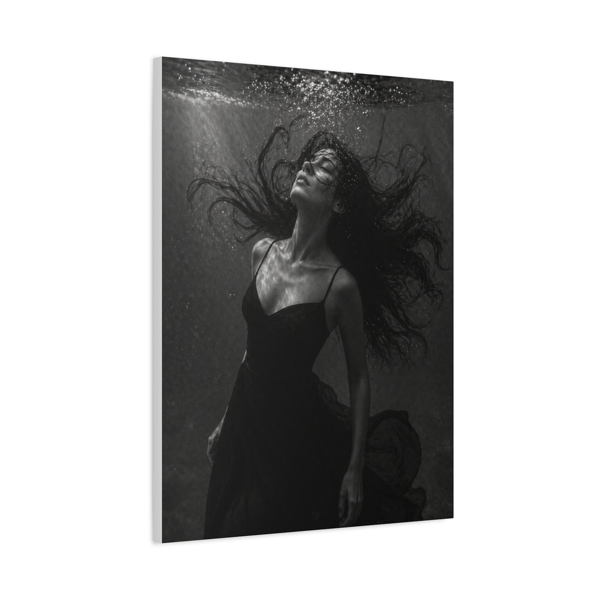 Submerged Black and White Portrait Wall Art & Canvas Print