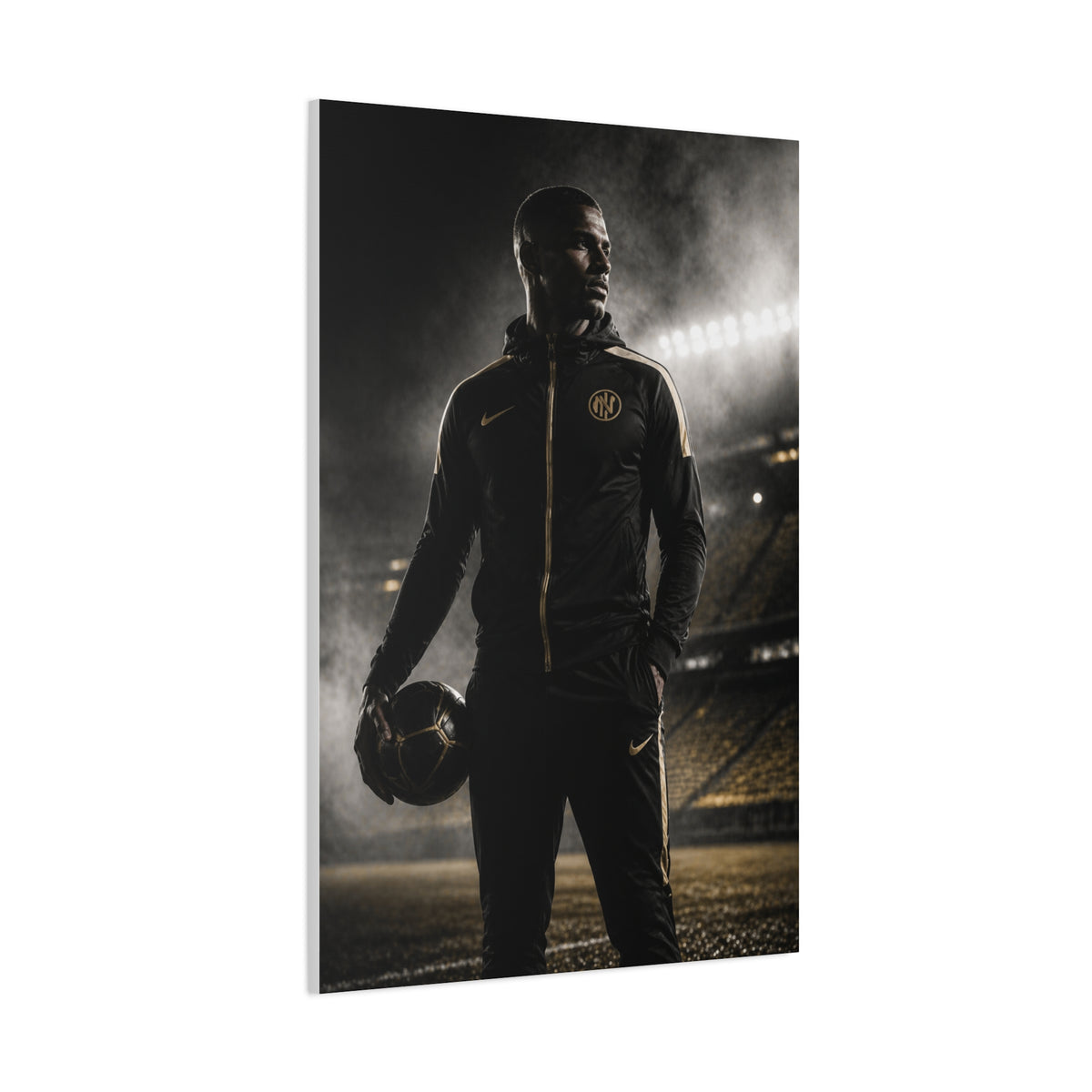 Athlete Stadium Editorial Portrait Wall Art & Canvas Print