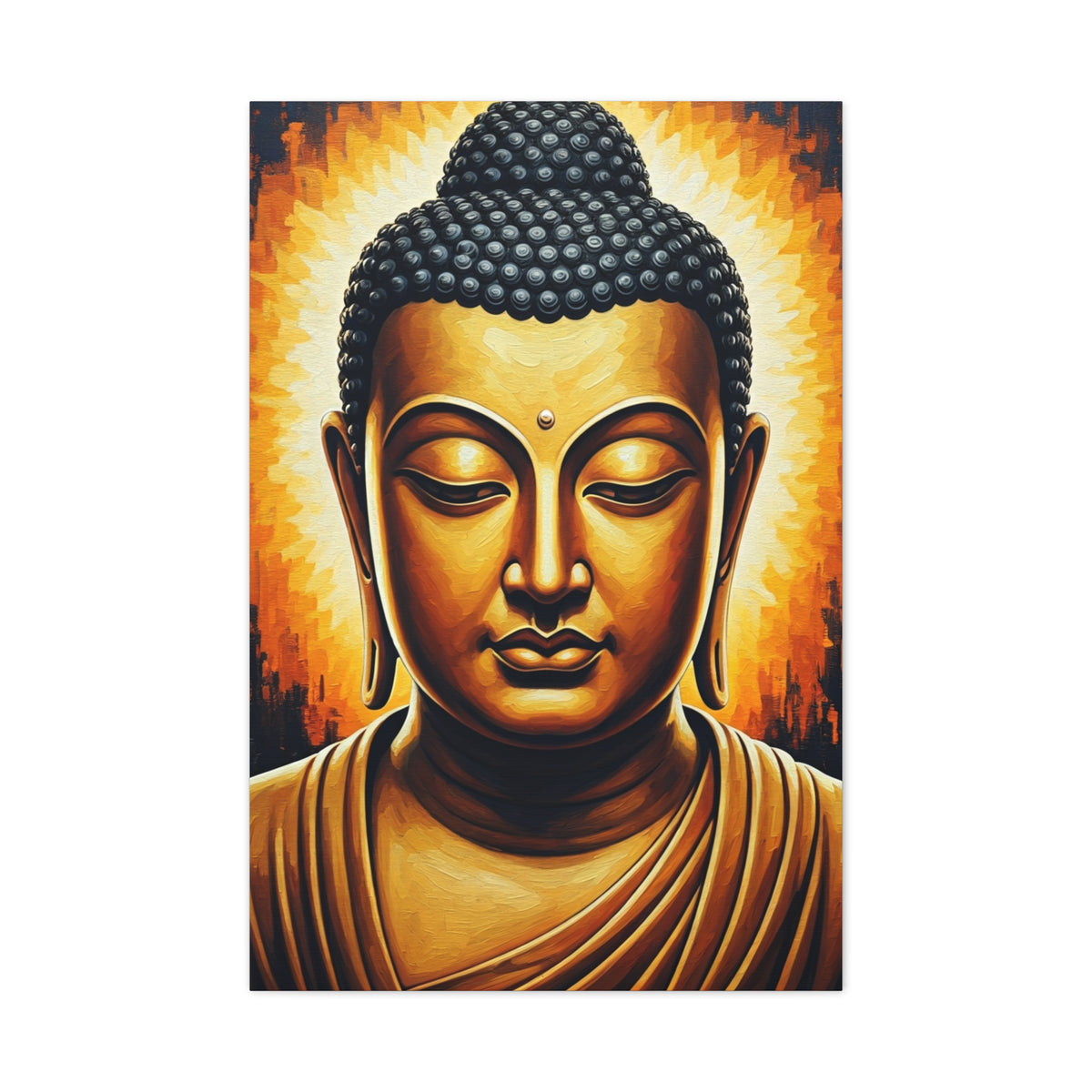 Golden Serenity Buddha Wall Art & Canvas Prints