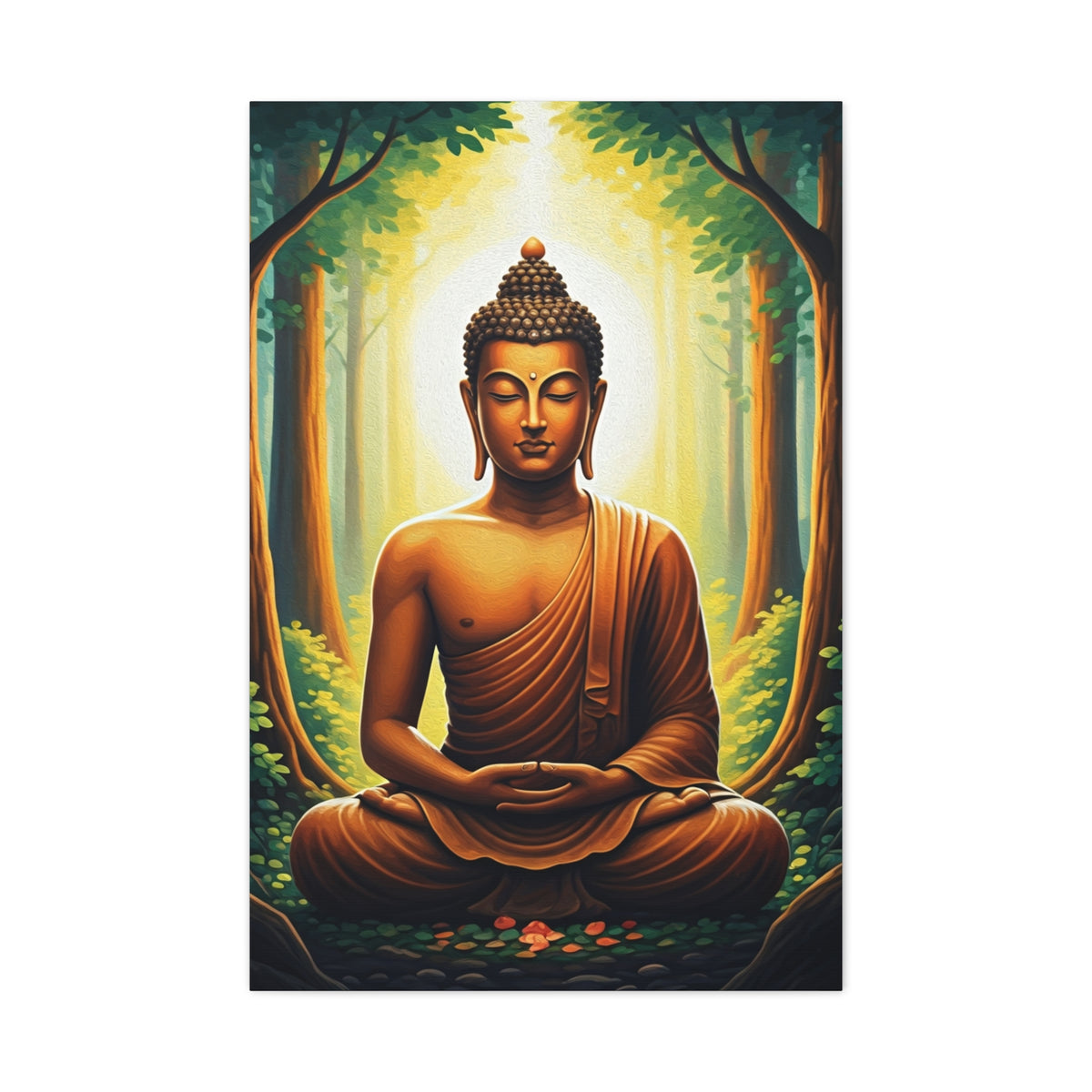 Serene Forest Meditation Buddha Wall Art & Canvas Prints