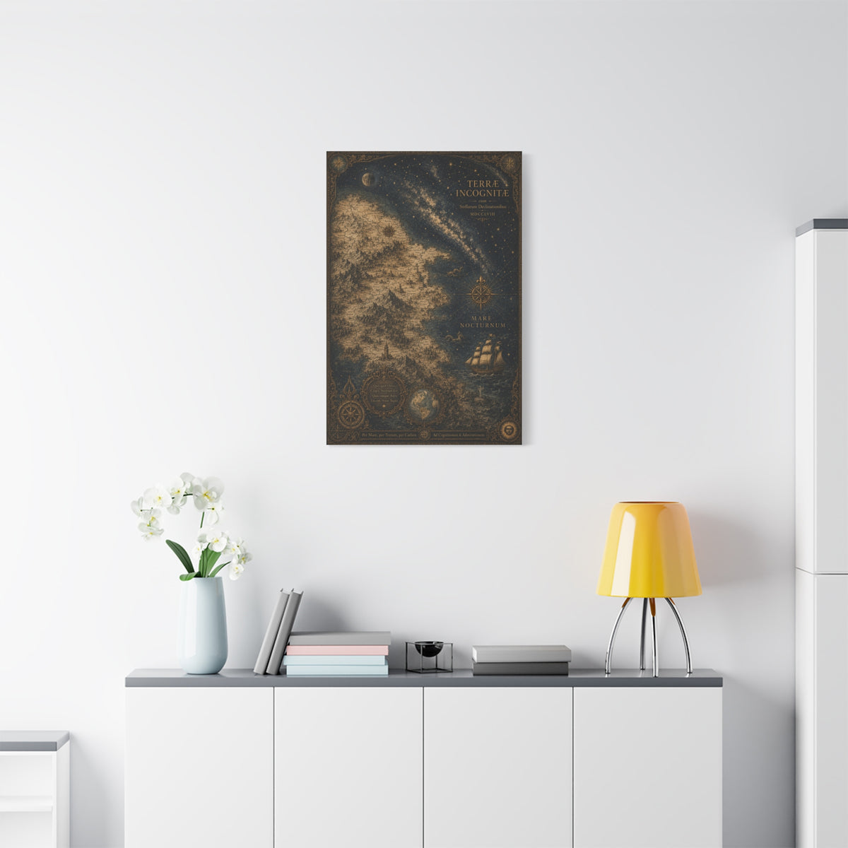 Antique Celestial Cartography Map Wall Art & Canvas Print