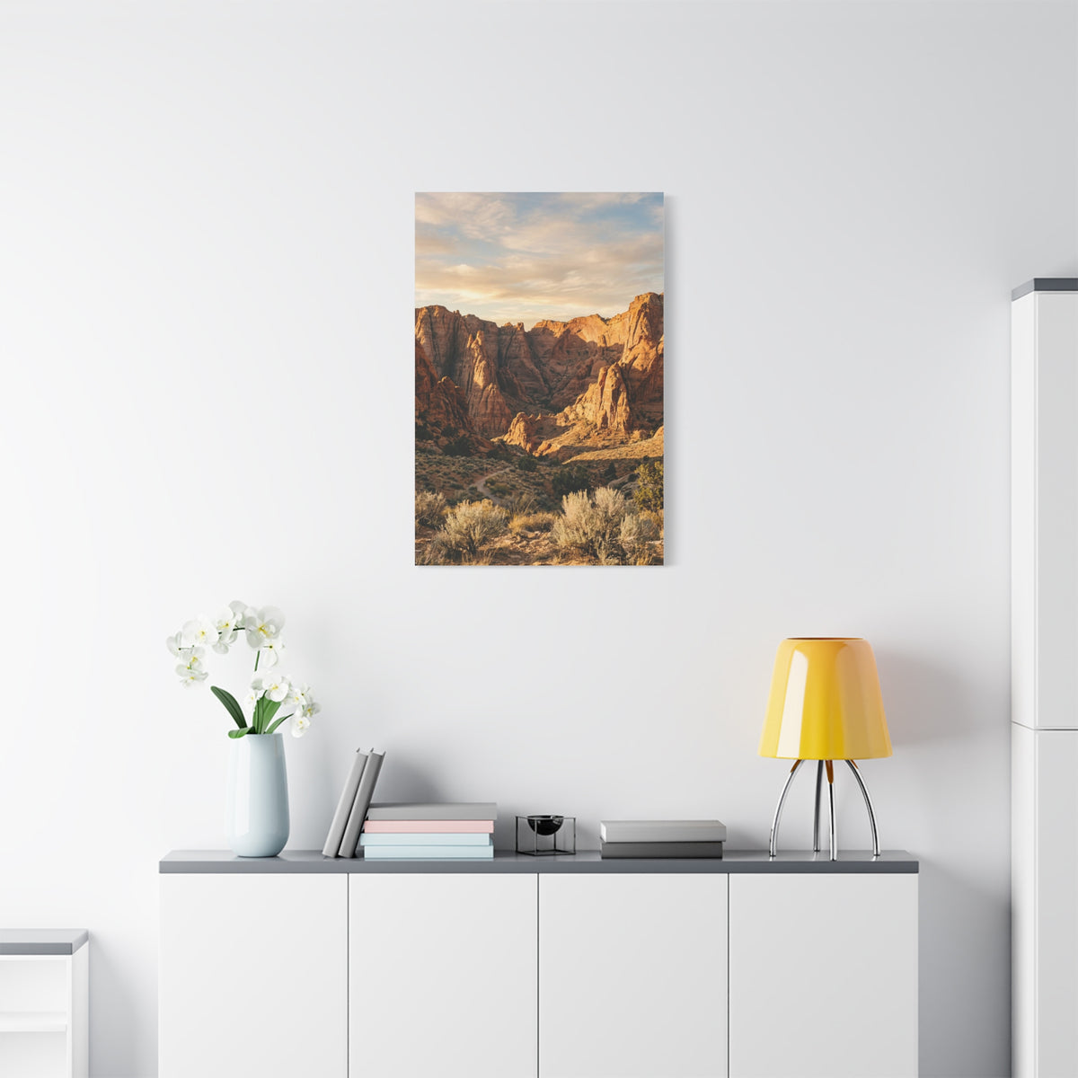 Red-Rock Golden Hour Canyon Wall Art & Canvas Print
