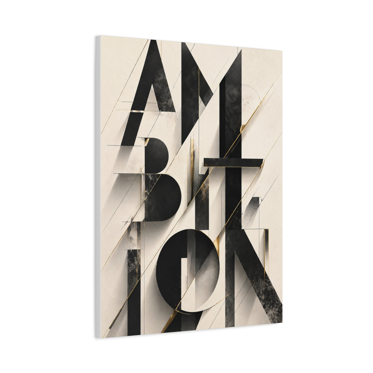 Abstract Ambition Typography Composition Wall Art & Canvas Print