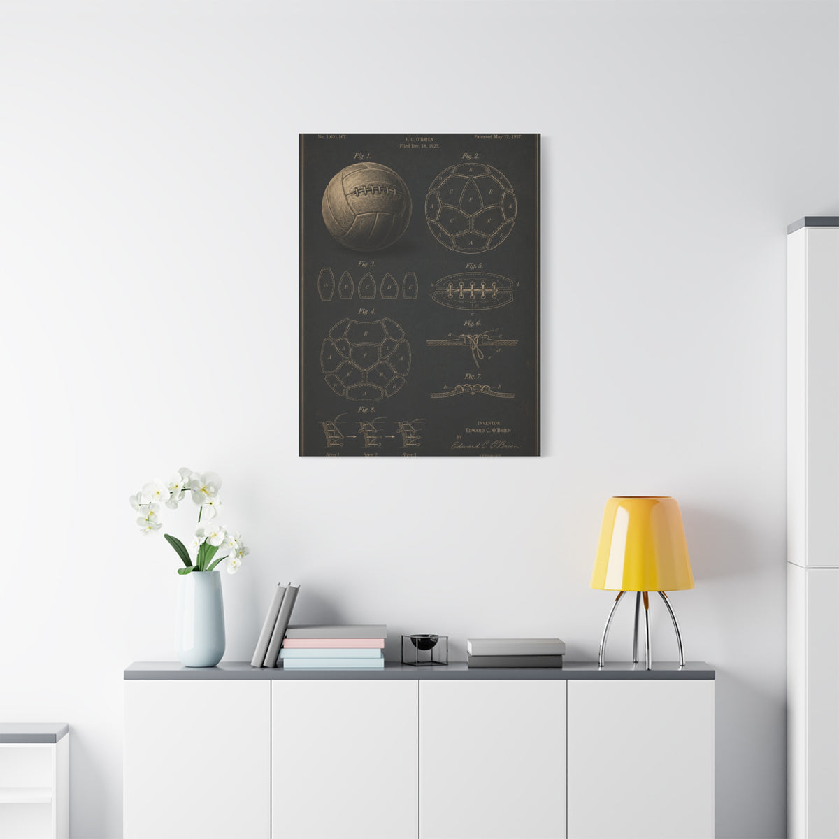 Vintage Soccer Ball Patent Sports Wall Art & Canvas Print