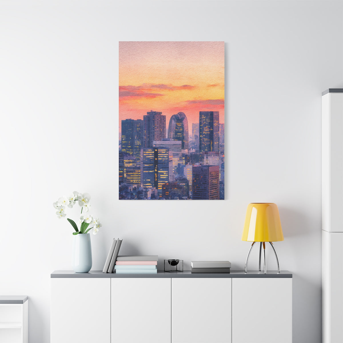 Tokyo Skyline Sunset Glow Wall Art & Canvas Print