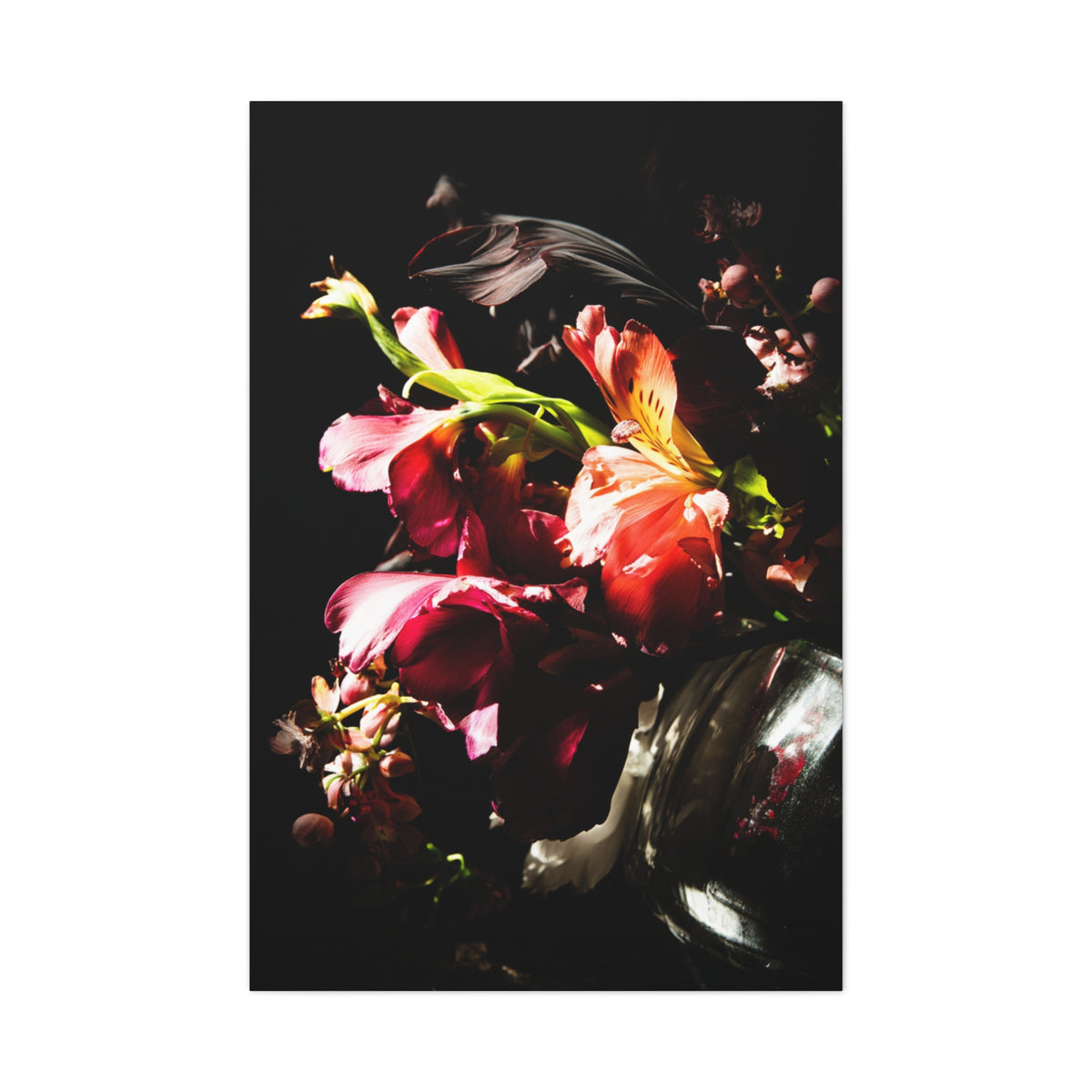 Dark Surreal Floral Chiaroscuro Wall Art & Canvas Print