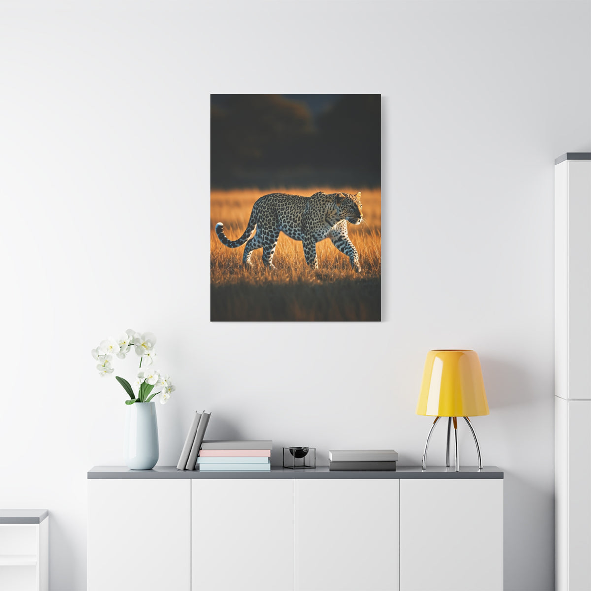 Lone Cheetah in Tall Grass Wilderness Wall Art & Canvas Prints