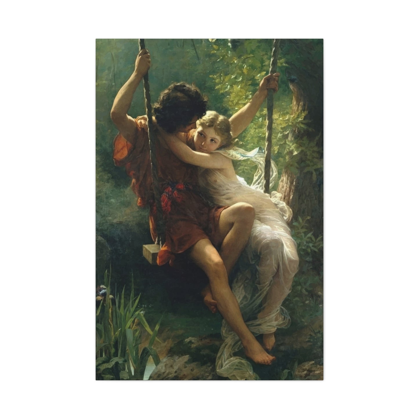 Couple in Swing Wall Art & Canvas Prints