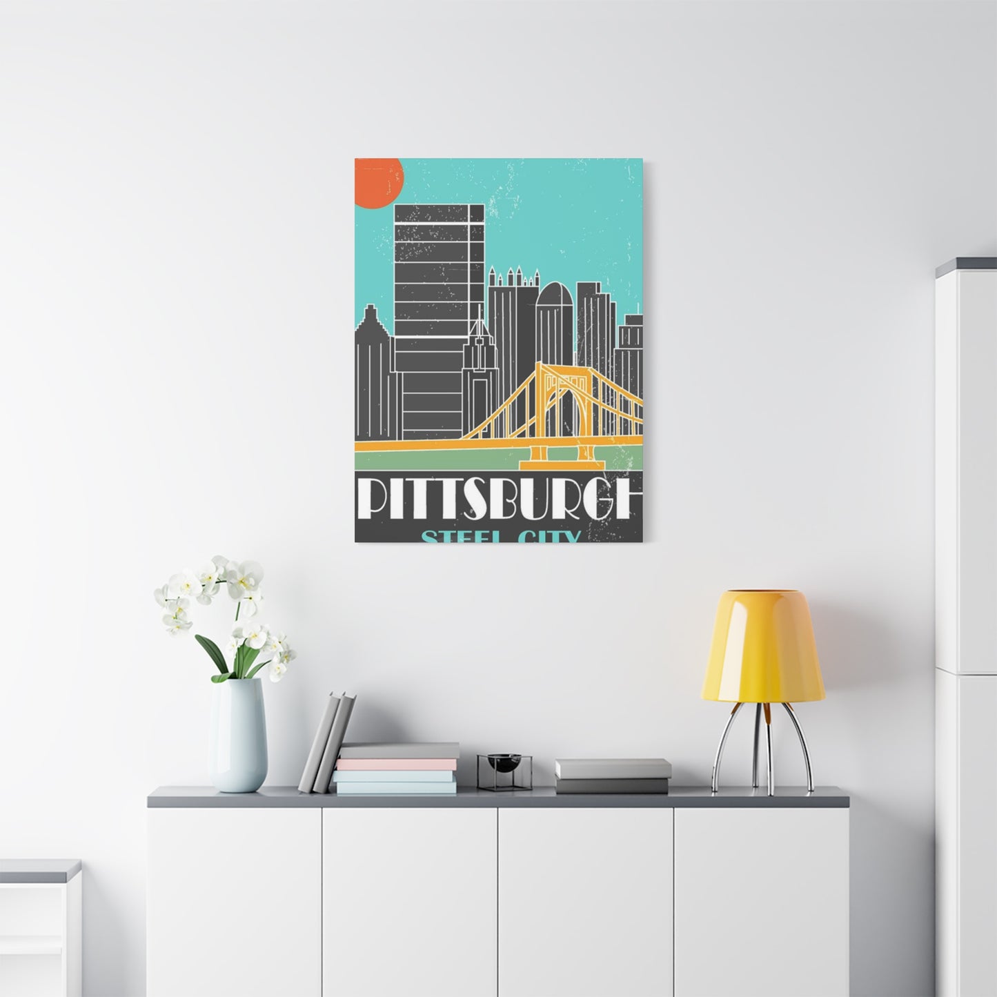 Pittsburgh The Steel City Poster Wall Art & Canvas Prints