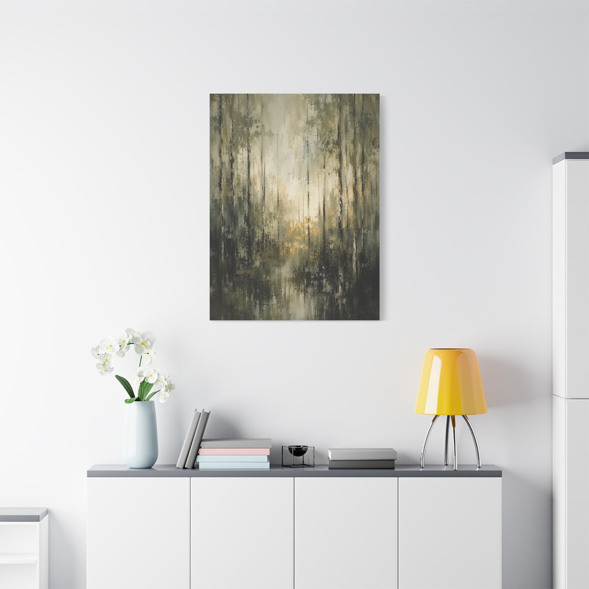 Abstract Forest Reflection Modern Trees Wall Art & Canvas Print