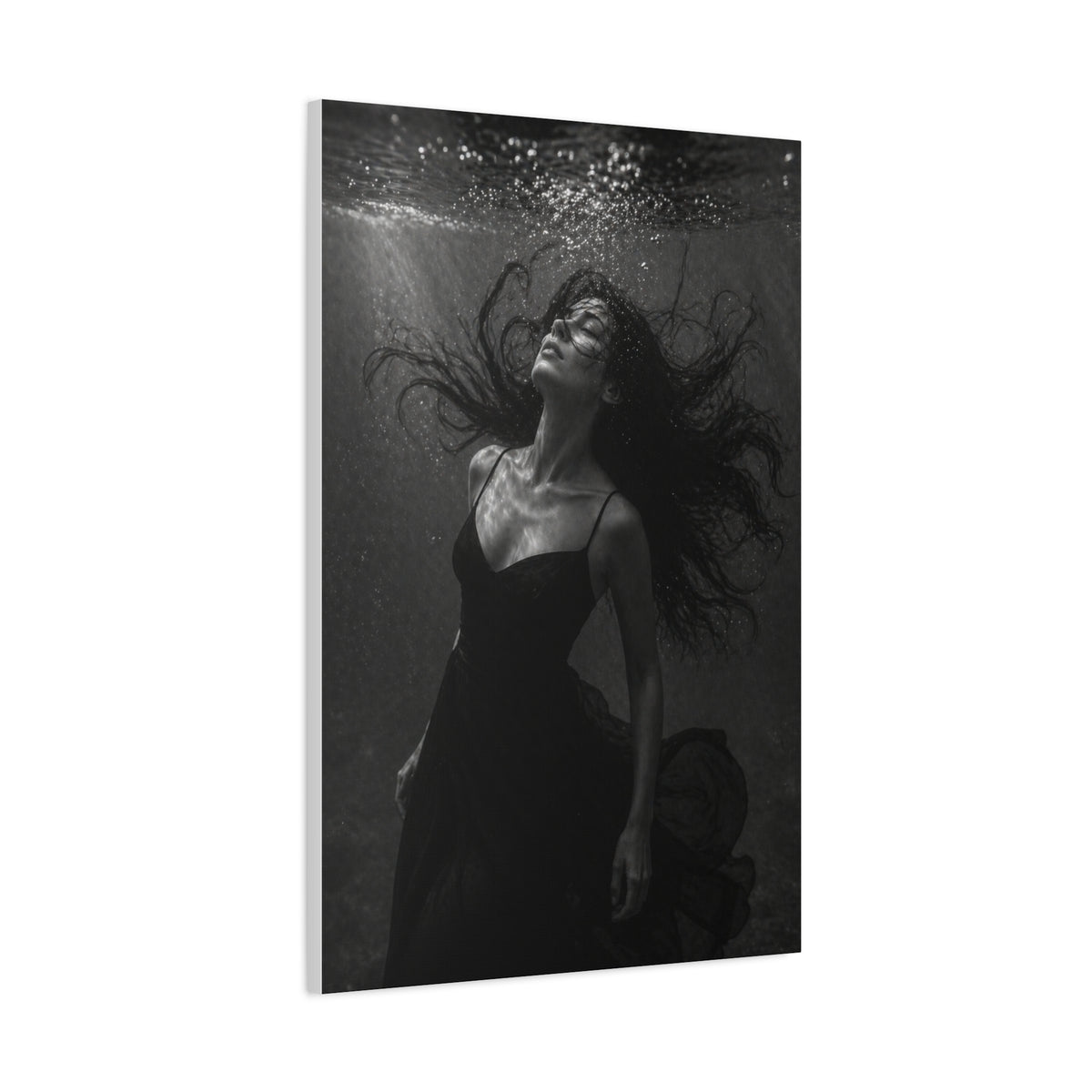 Submerged Black and White Portrait Wall Art & Canvas Print