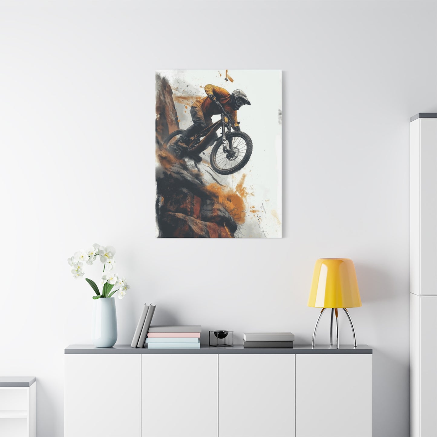 Downhill Mountain Bicycle Ride Wall Art & Canvas Prints