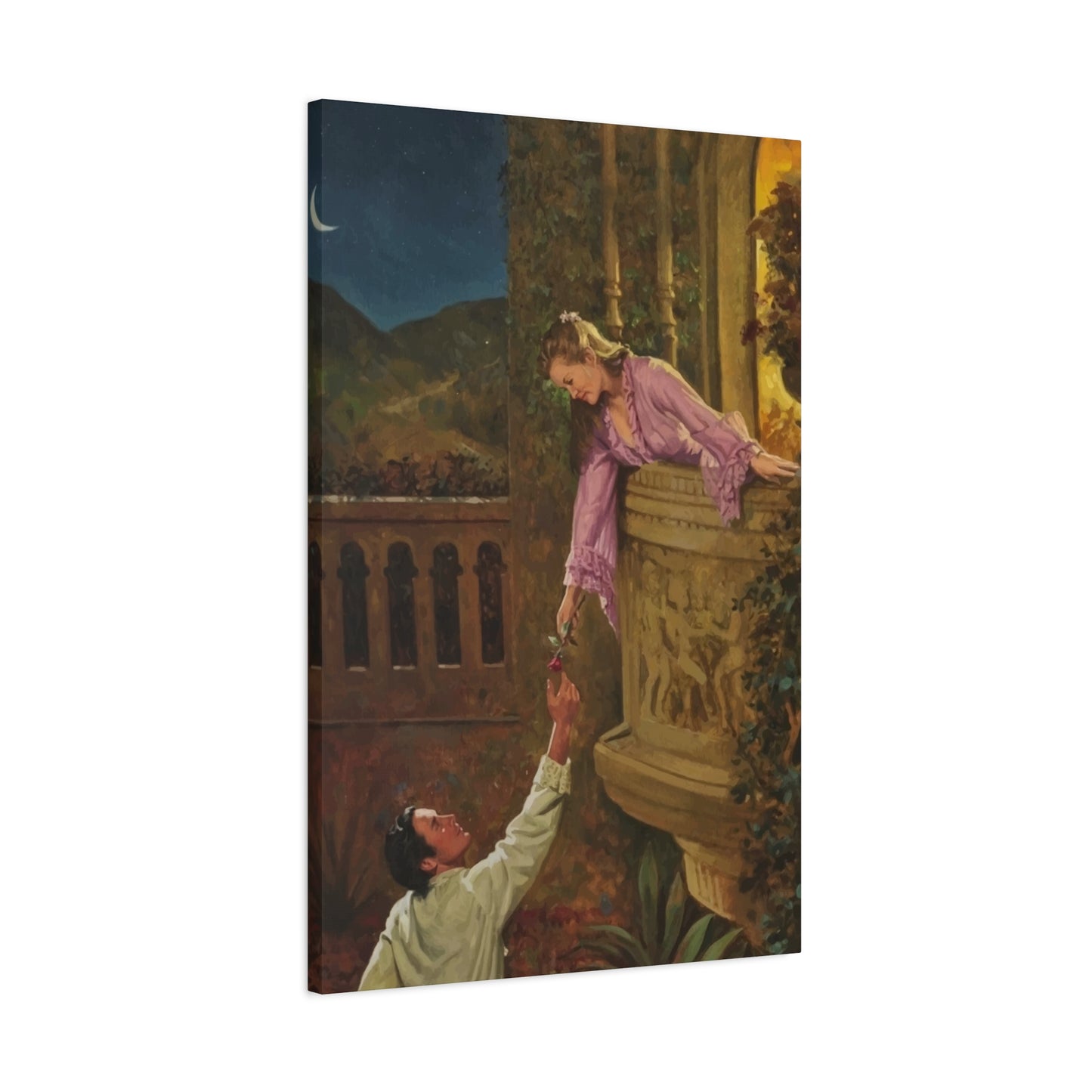 Lover Giving Rose Wall Art & Canvas Prints