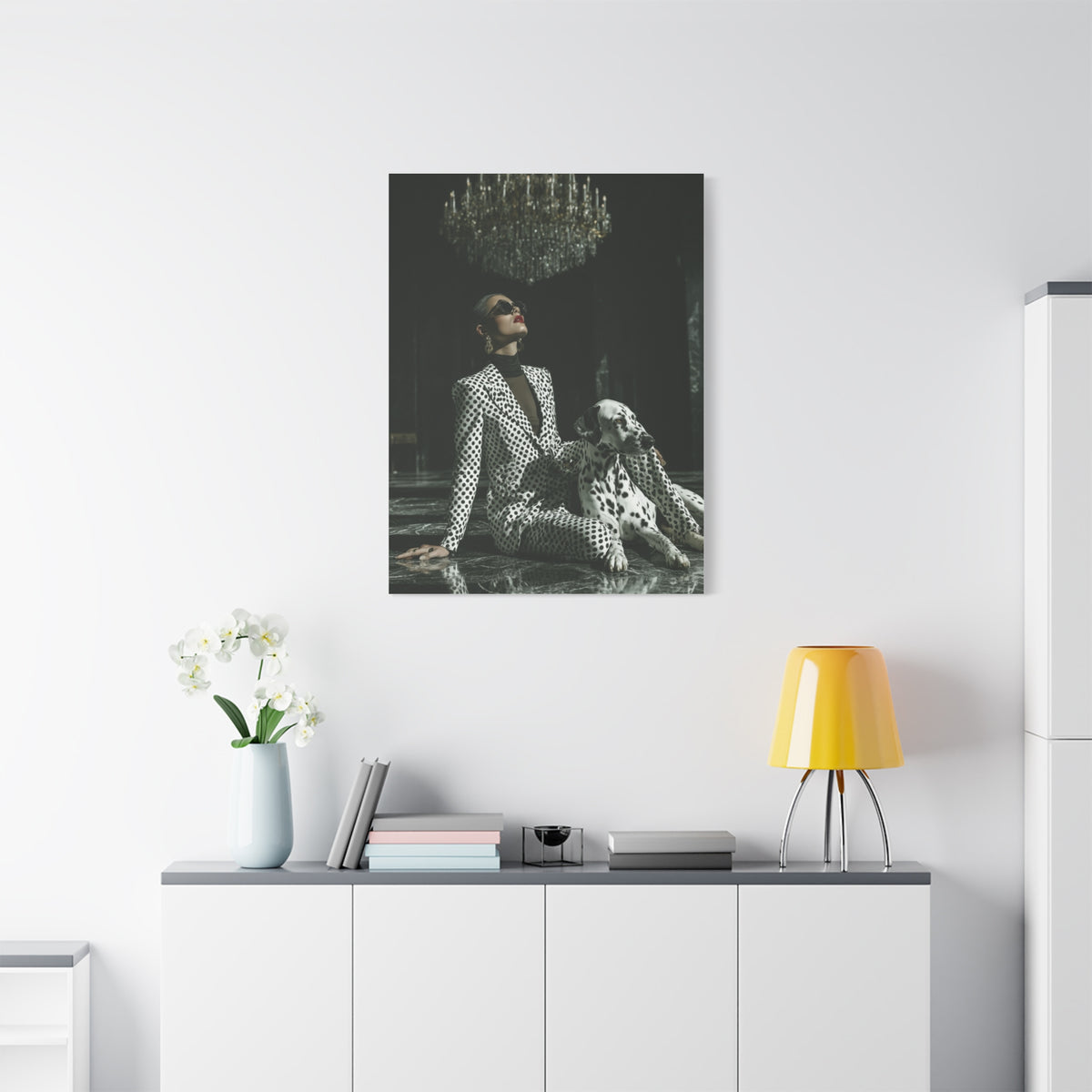 Dalmatian Fashion Editorial Portrait Wall Art & Canvas Print