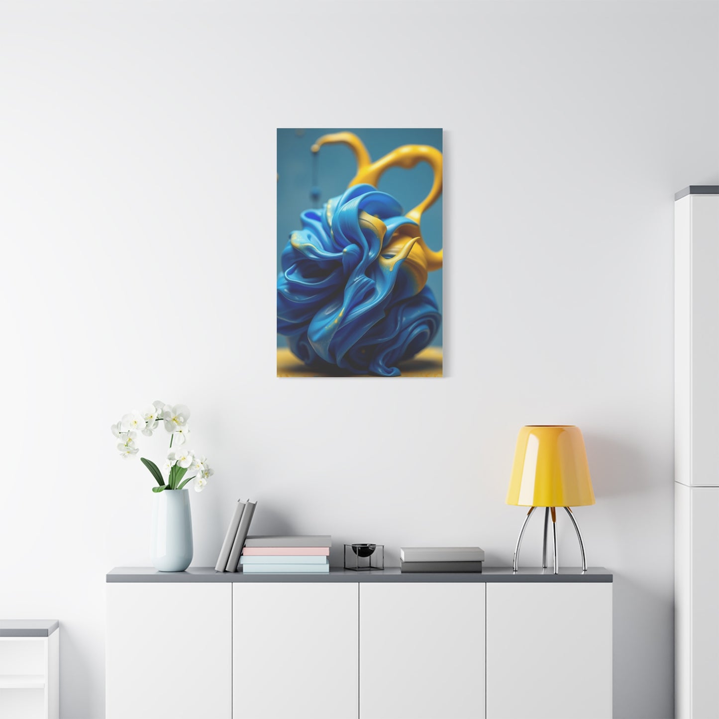Supreme Blue & Yellow Art Wall Art & Canvas Print
