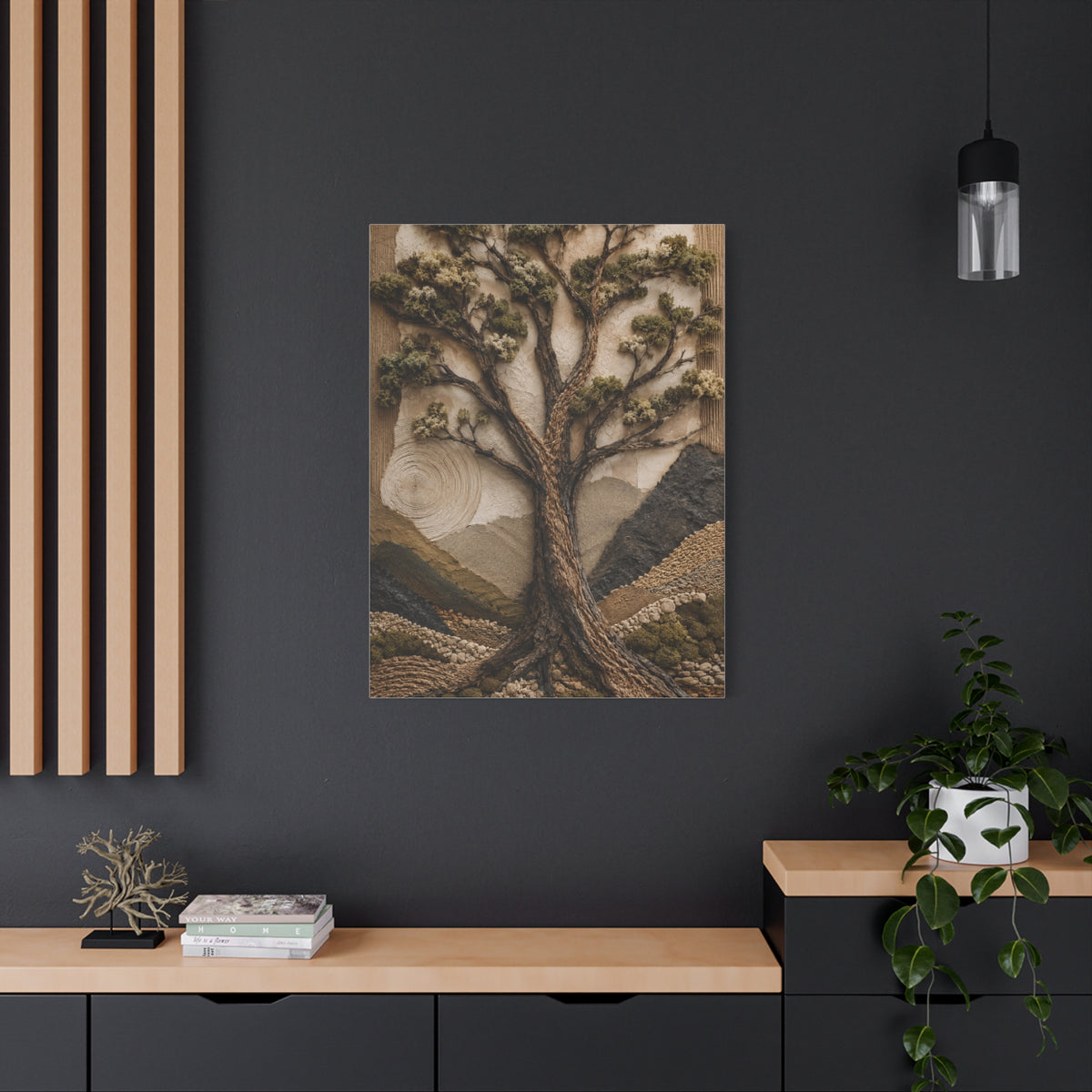 Textured Earth Tree Relief Organic Landscape Trees Wall Art & Canvas Print