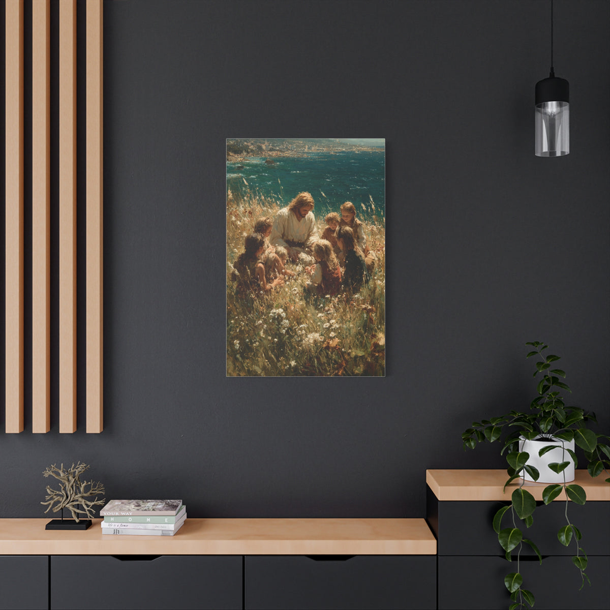 Jesus with Children Gentle Teaching Wall Art & Canvas Print