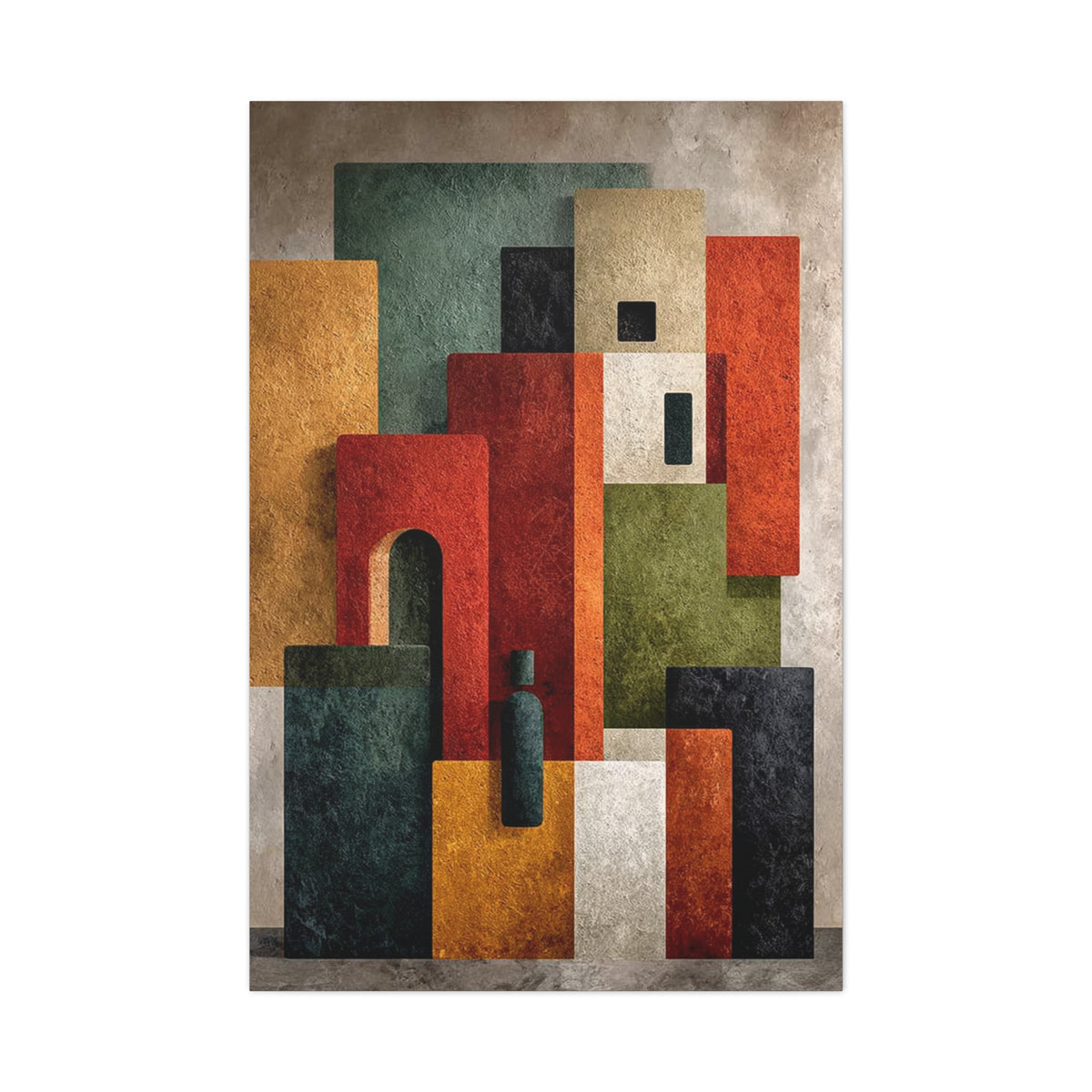 Contemporary Color Block Abstract Wall Art & Canvas Print