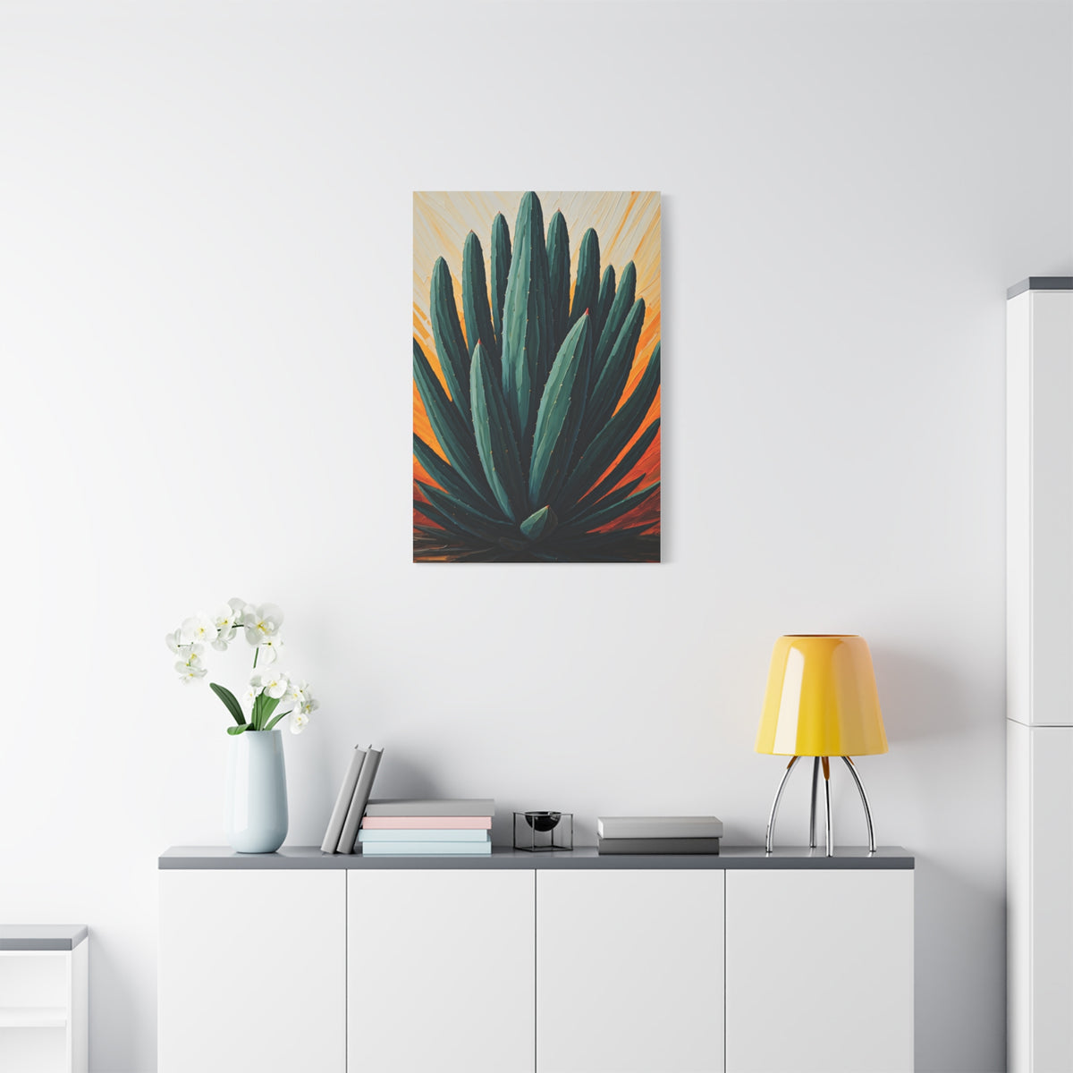 Agave Desert Botanical Illustration Wall Art & Canvas Prints