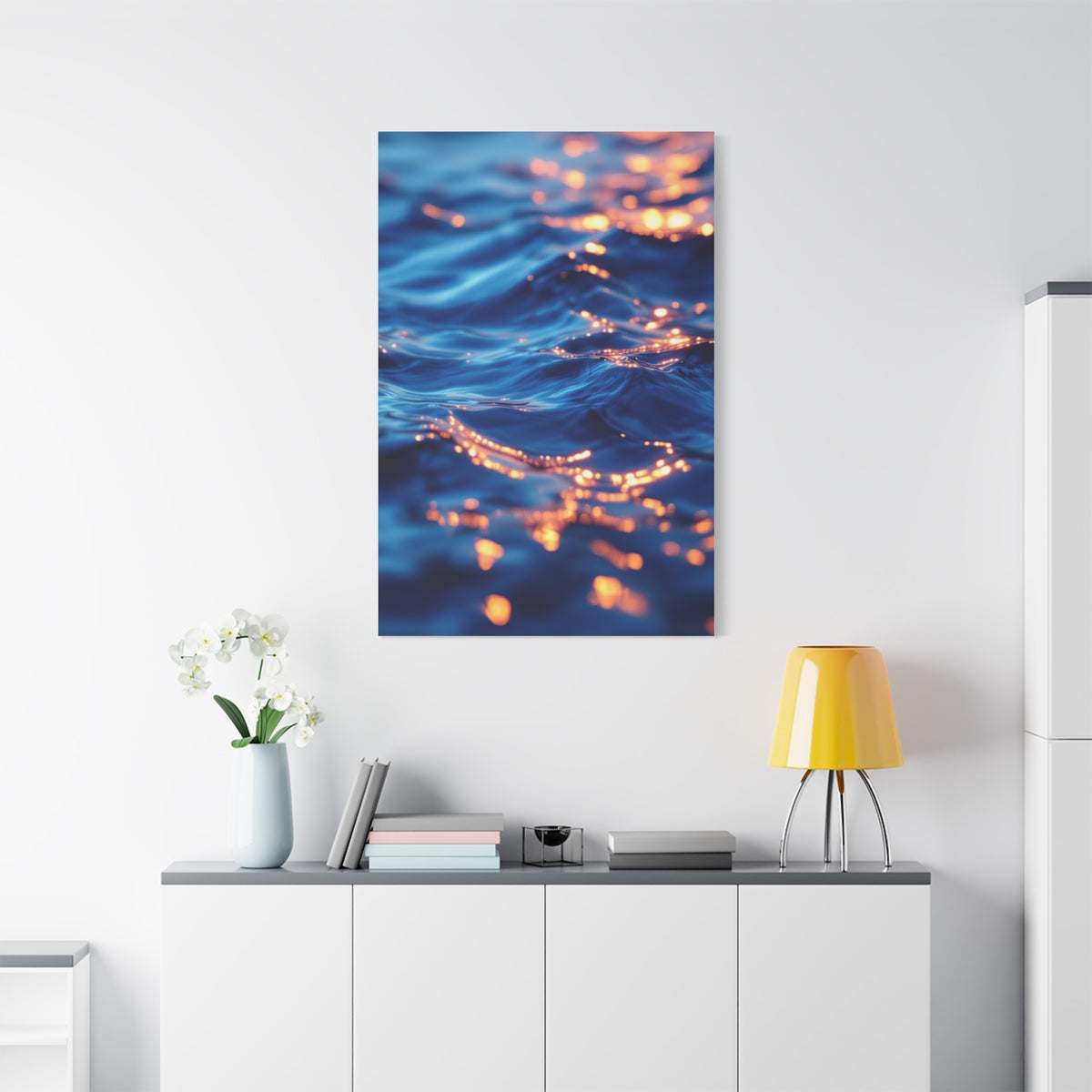 Golden Reflections on Ocean Ripples Wall Art & Canvas Prints