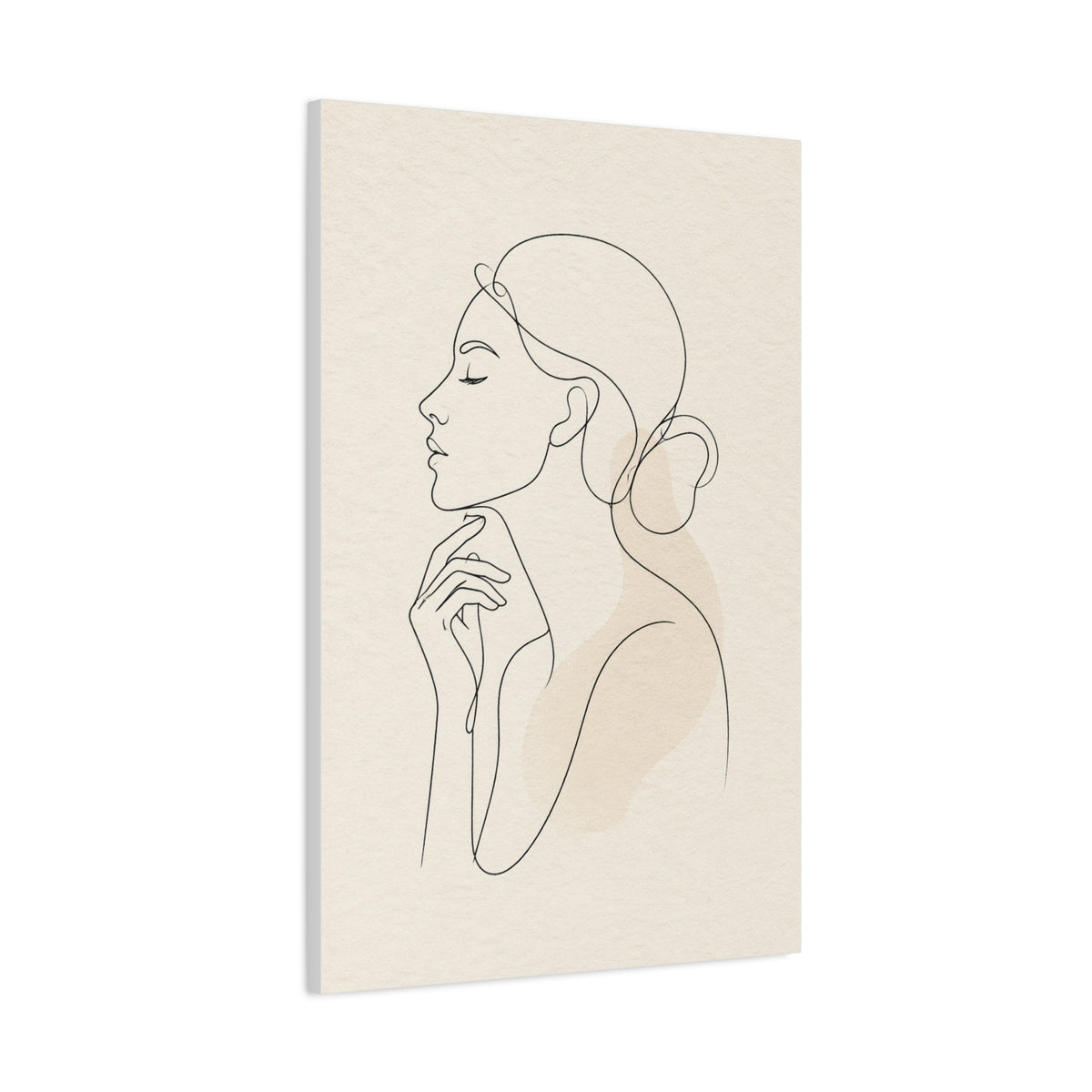 Minimal Continuous Line Portrait Wall Art & Canvas Print