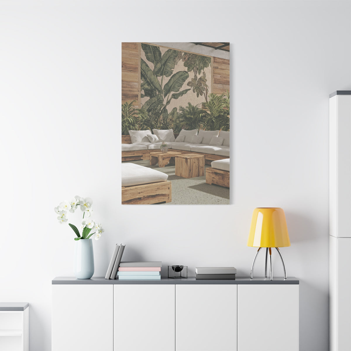 Tropical Flora and Fauna Resort Restaurant Wall Art & Canvas Print