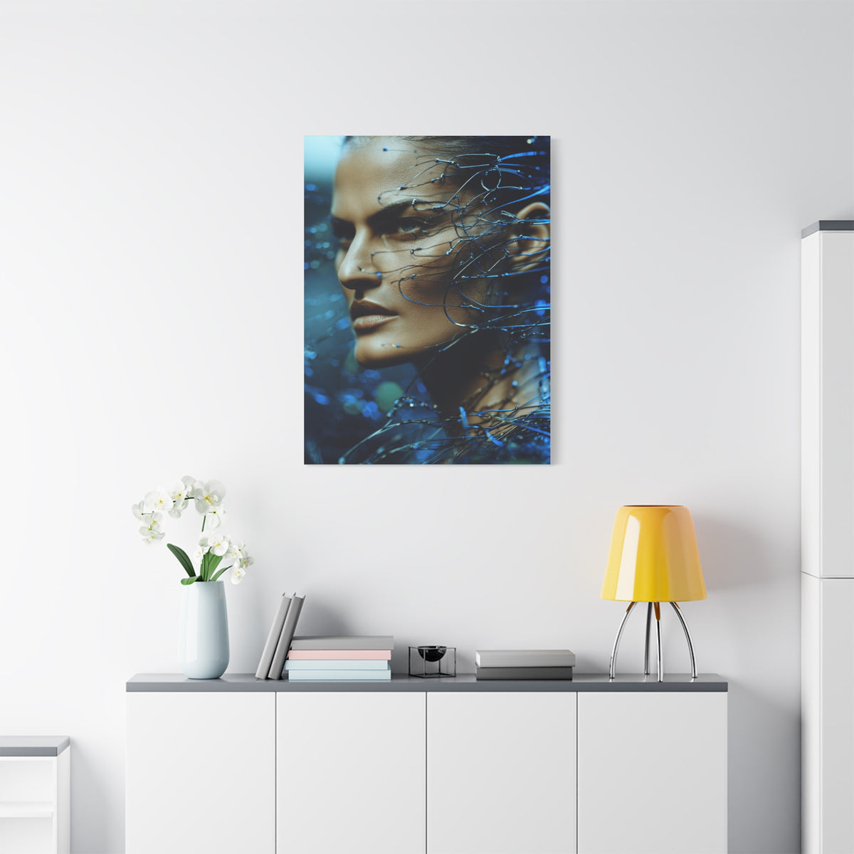 Futuristic Cyberpunk Fashion Portrait Wall Art & Canvas Print
