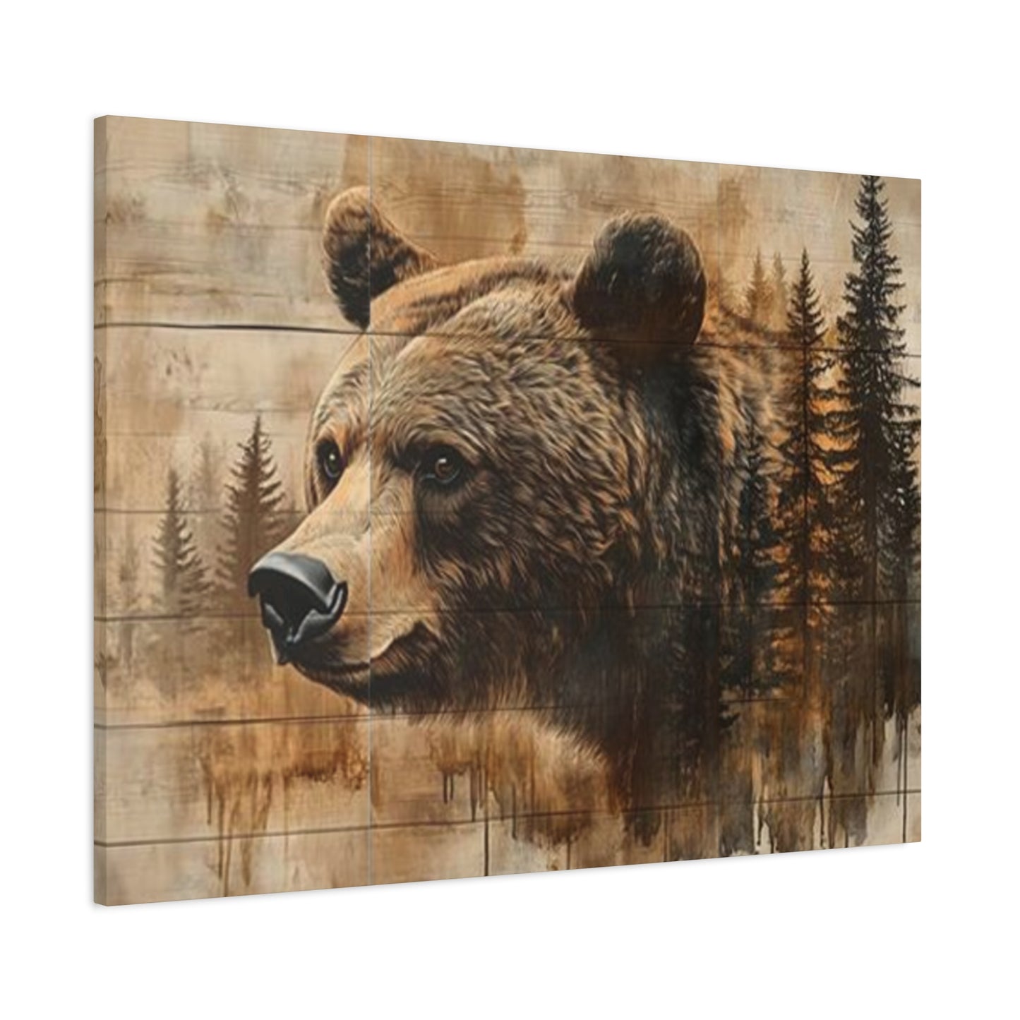Grizzly Bear Wildlife Painting Wall Art & Canvas Prints
