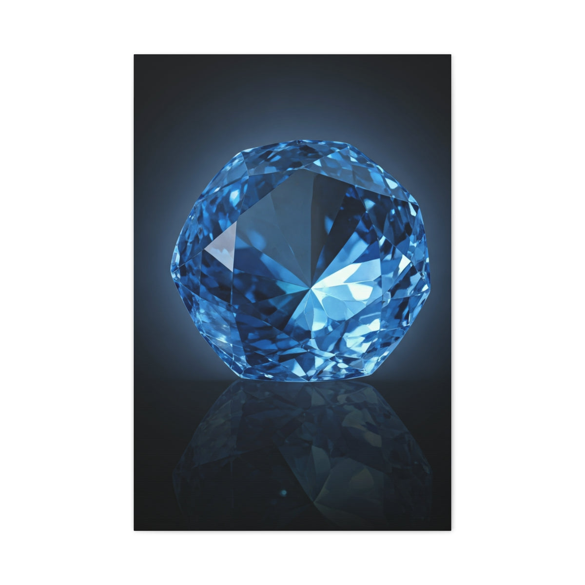 Brilliant Blue Diamond Portrait Wall Art & Canvas Prints