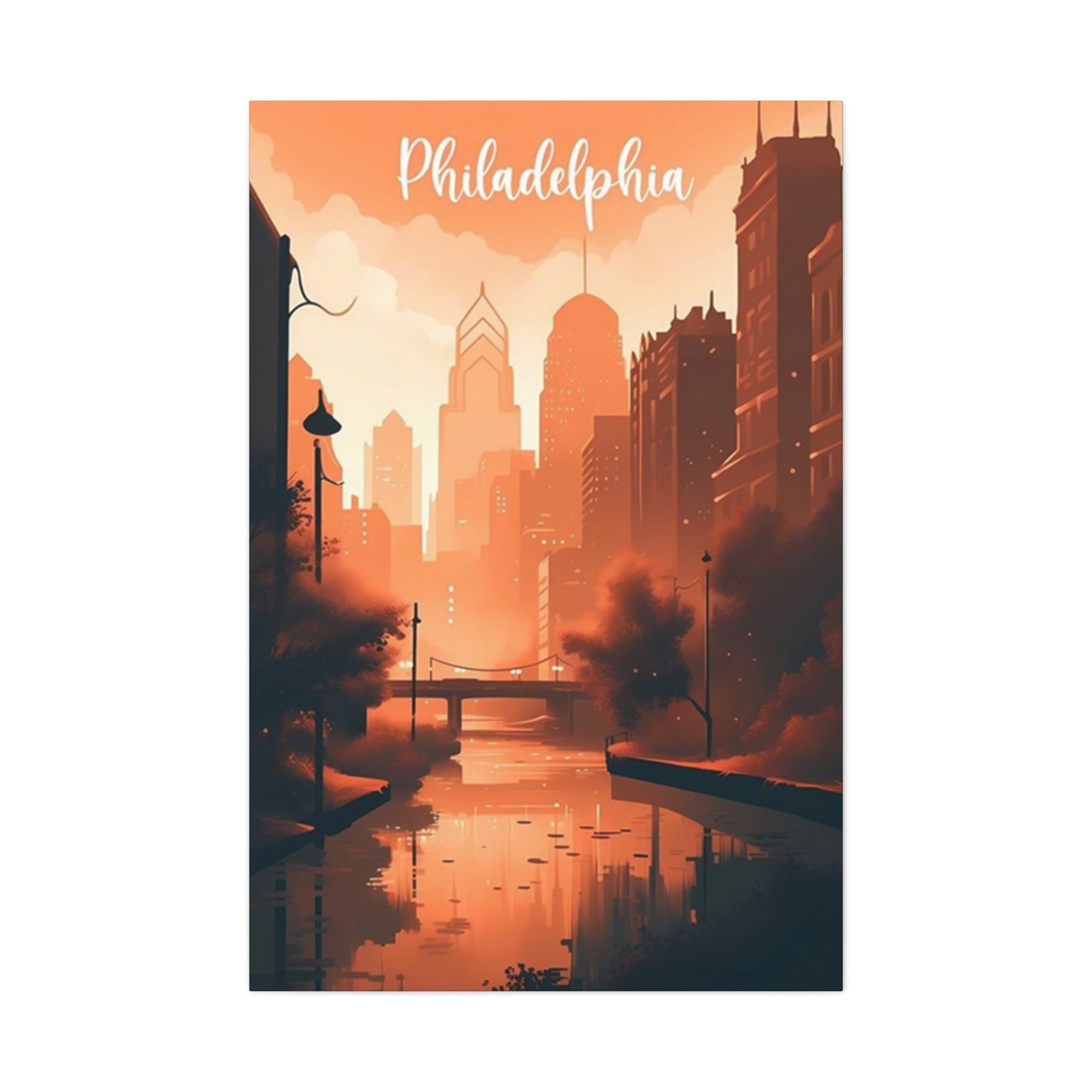Philadelphia Warm Tone Poster Wall Art & Canvas Prints
