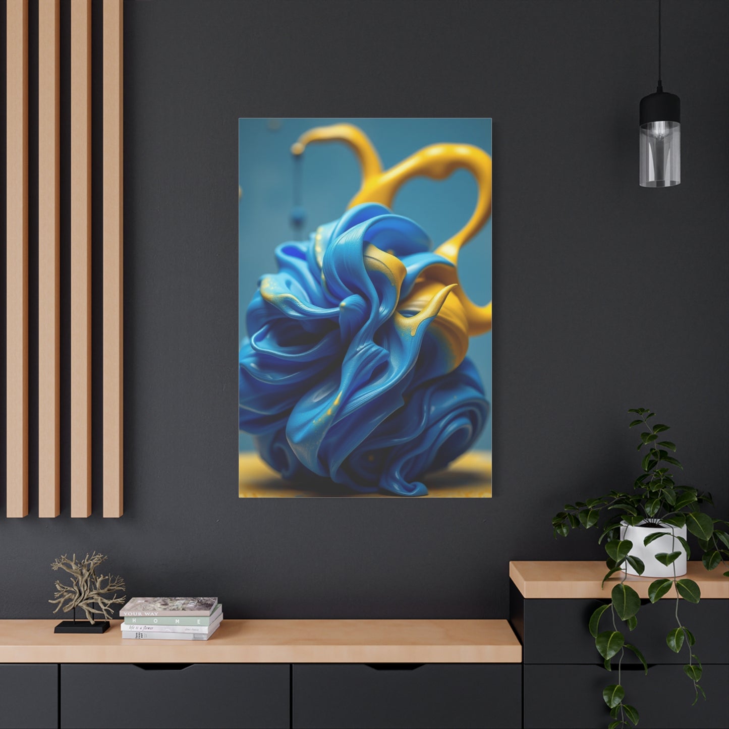 Supreme Blue & Yellow Art Wall Art & Canvas Print