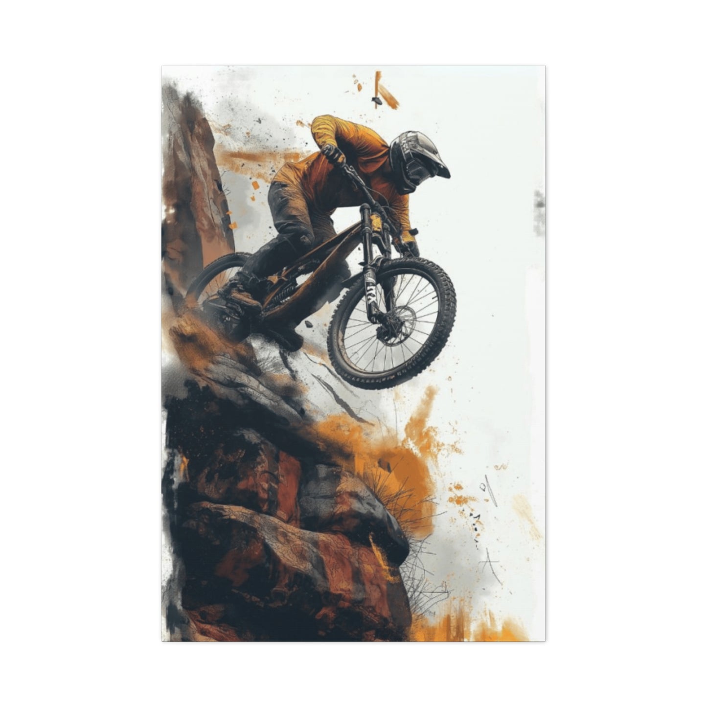 Downhill Mountain Bicycle Ride Wall Art & Canvas Prints