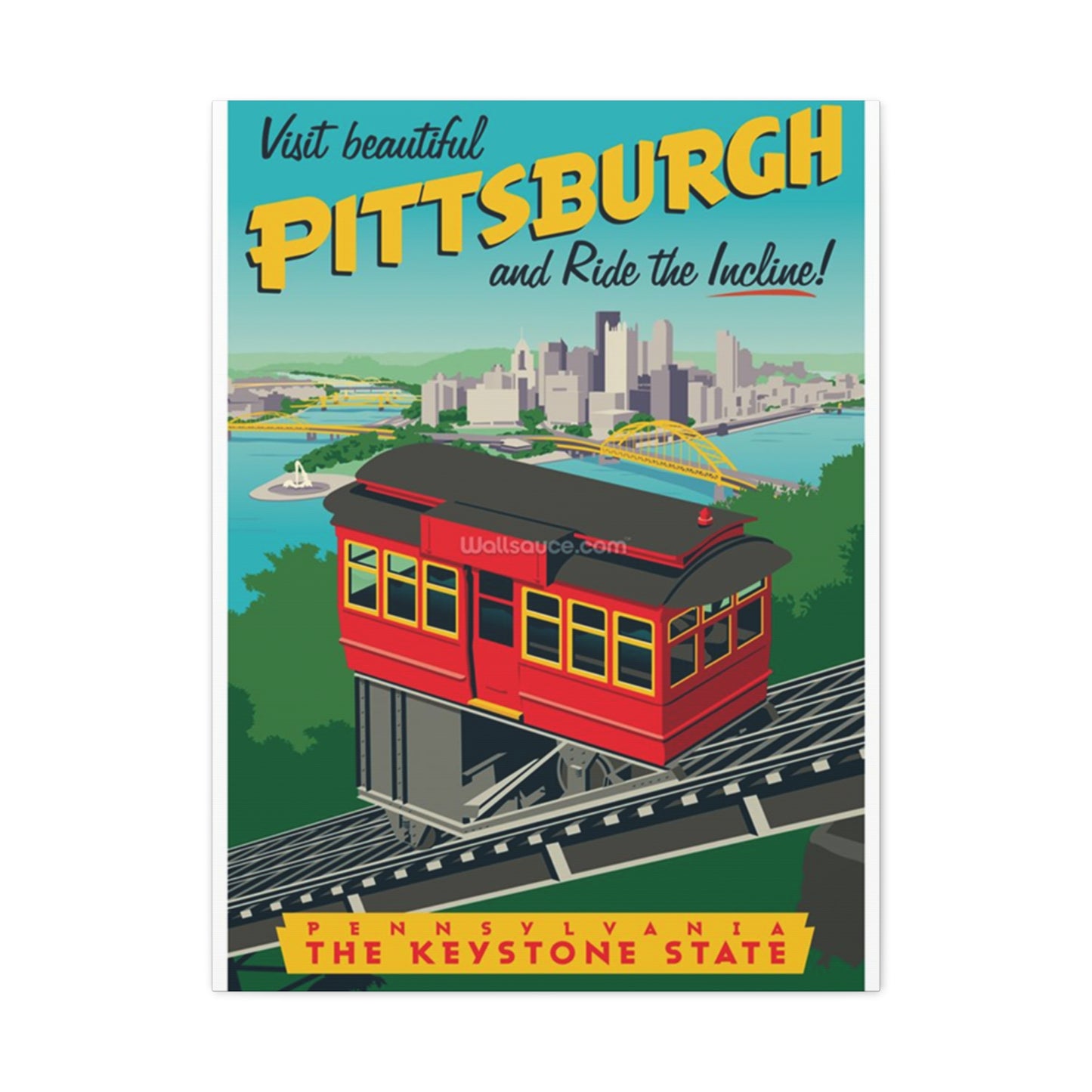 Pittsburgh City View Poster Wall Art & Canvas Prints