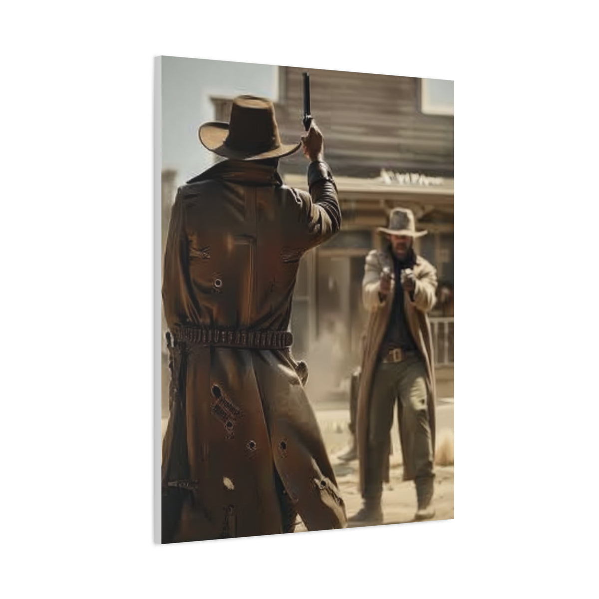 High Noon Gunslinger Duel Wall Art & Canvas Print