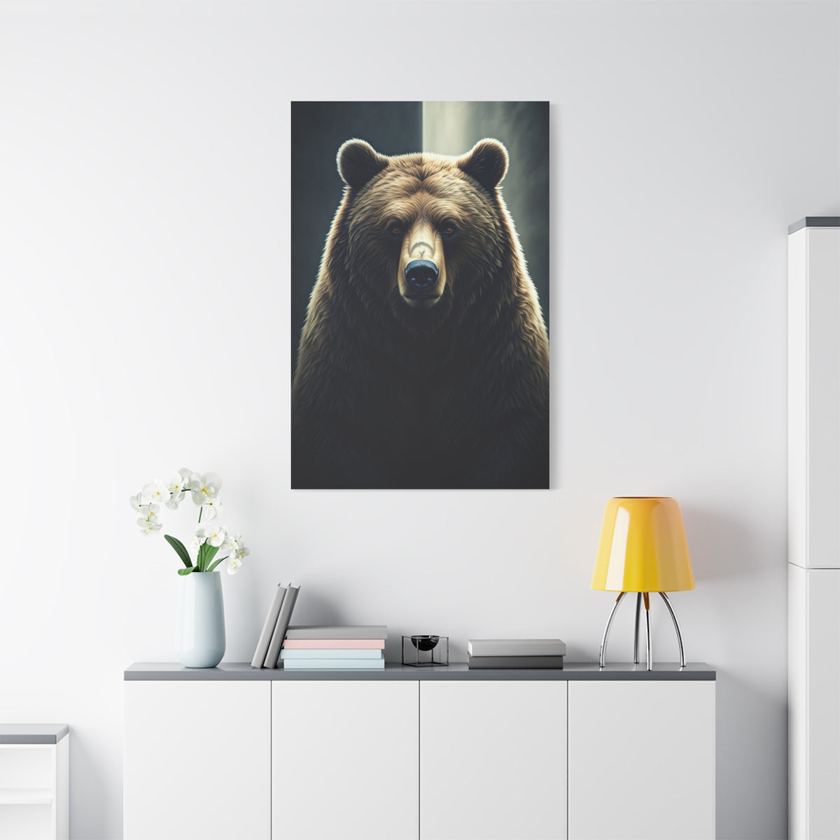 Regal Grizzly Close-Up Portrait Wall Art & Canvas Prints