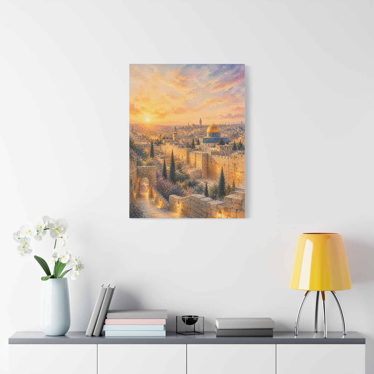 Jerusalem Golden Sunset Wall Art & Canvas Print