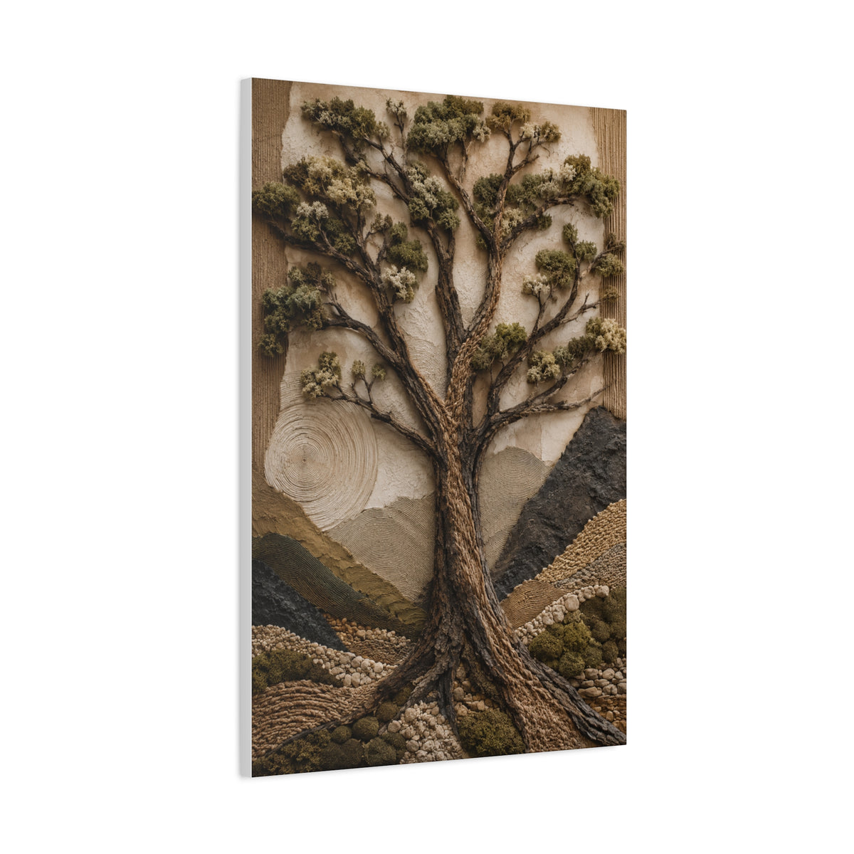 Textured Earth Tree Relief Organic Landscape Trees Wall Art & Canvas Print