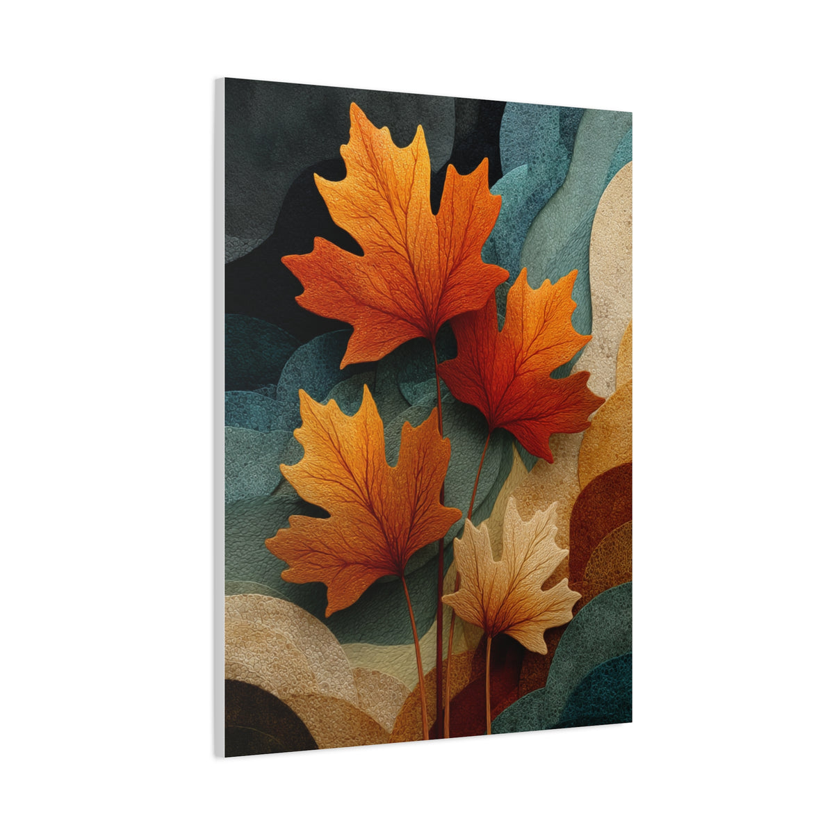 Abstract Autumn Maple Leaves Wall Art & Canvas Print