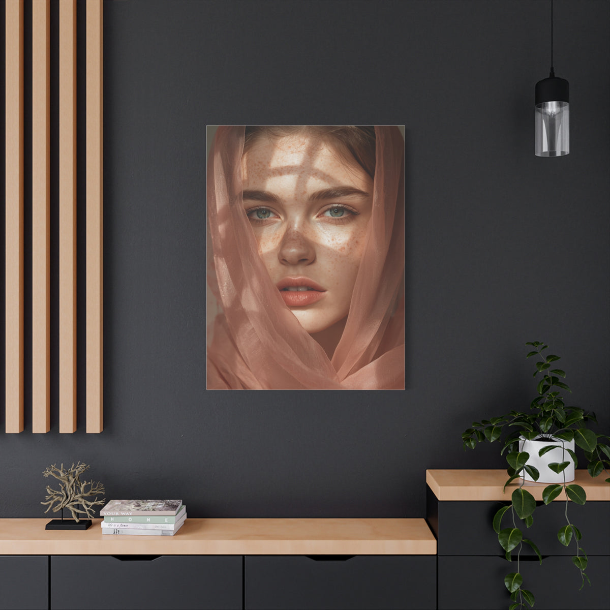Freckled Muse Rose-Gold Veil Portrait Wall Art & Canvas Print