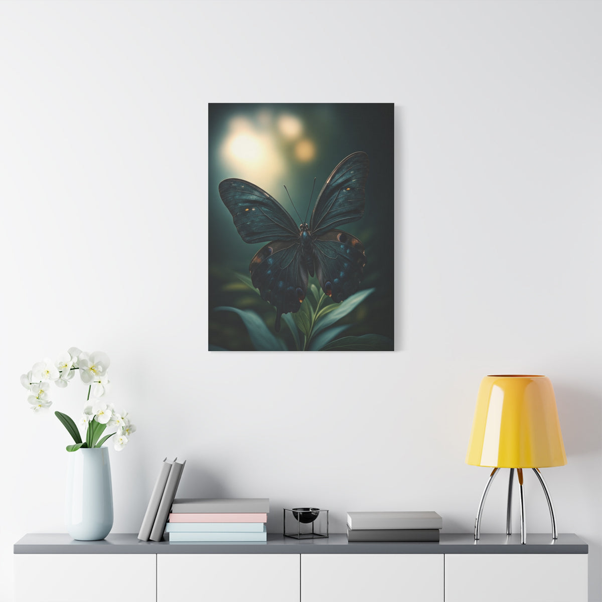 Midnight Forest Butterfly Botanical Study Wall Art & Canvas Prints