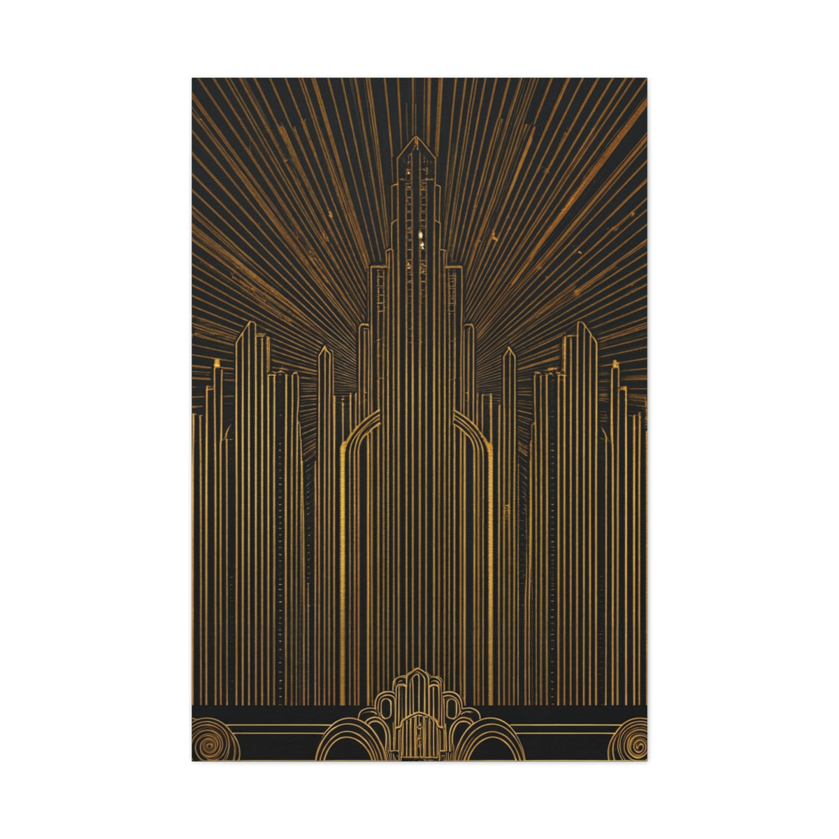 Radiant Art Deco Skyline Wall Art & Canvas Prints