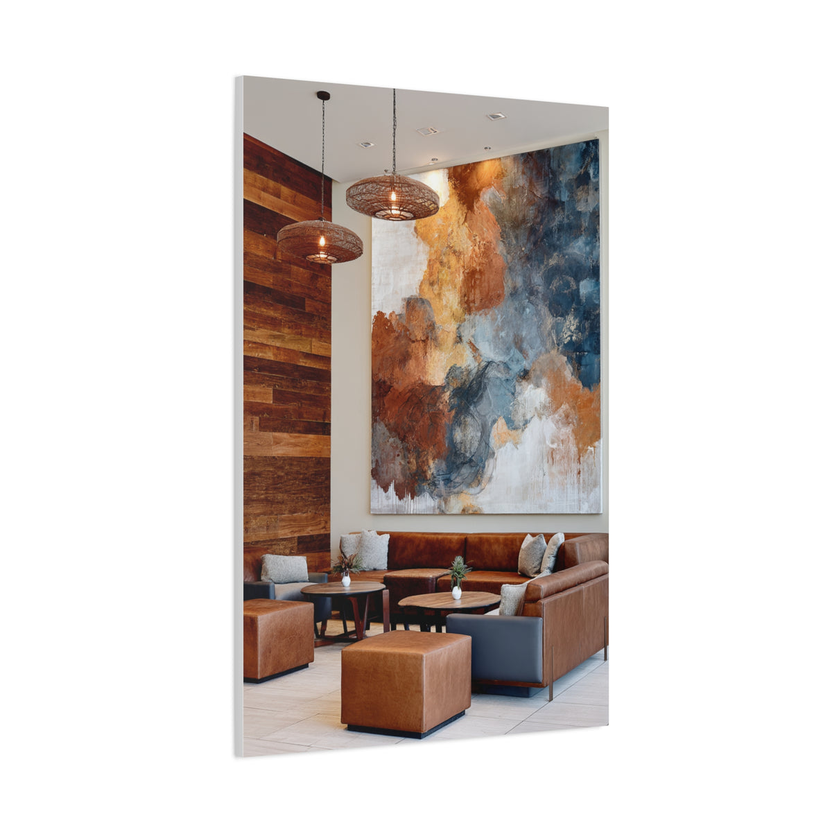 Luxury Earth Abstract Hotel Lobby Wall Art & Canvas Print
