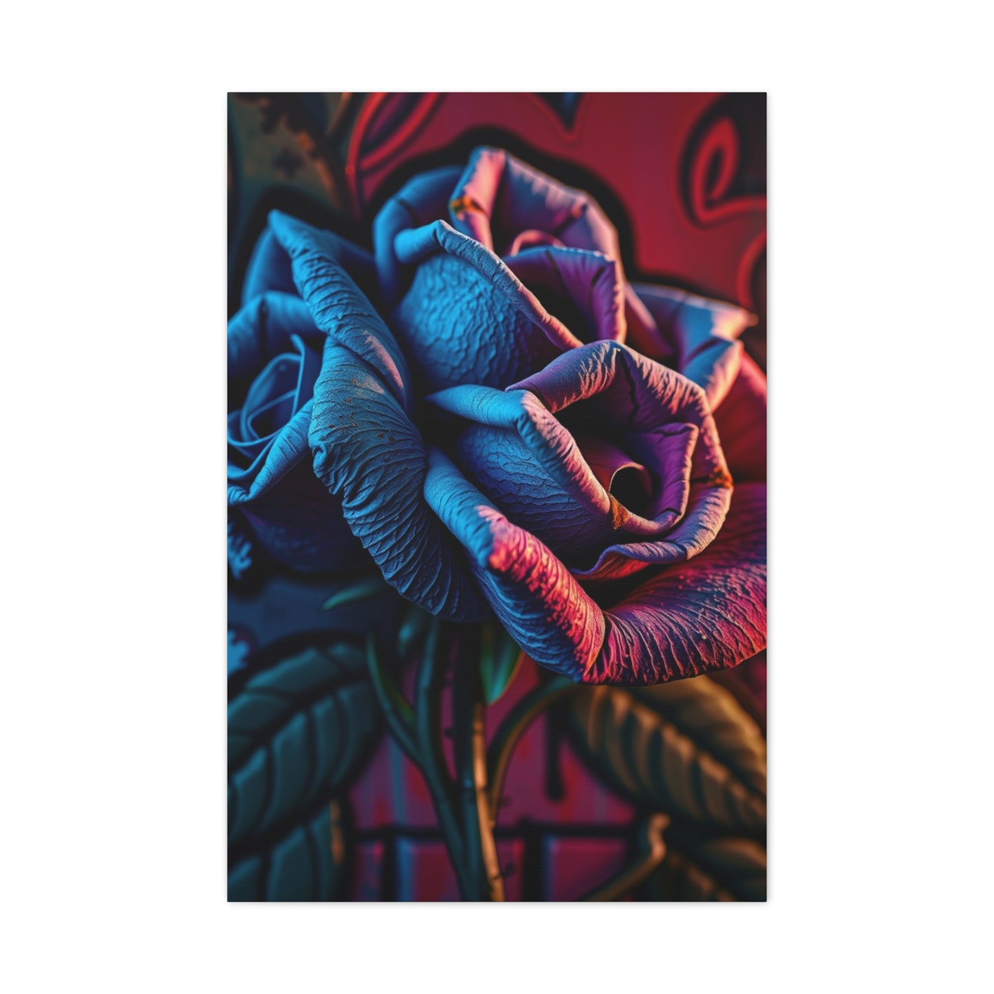 Noble Petals Graffiti Canvas Wall Art & Canvas Print