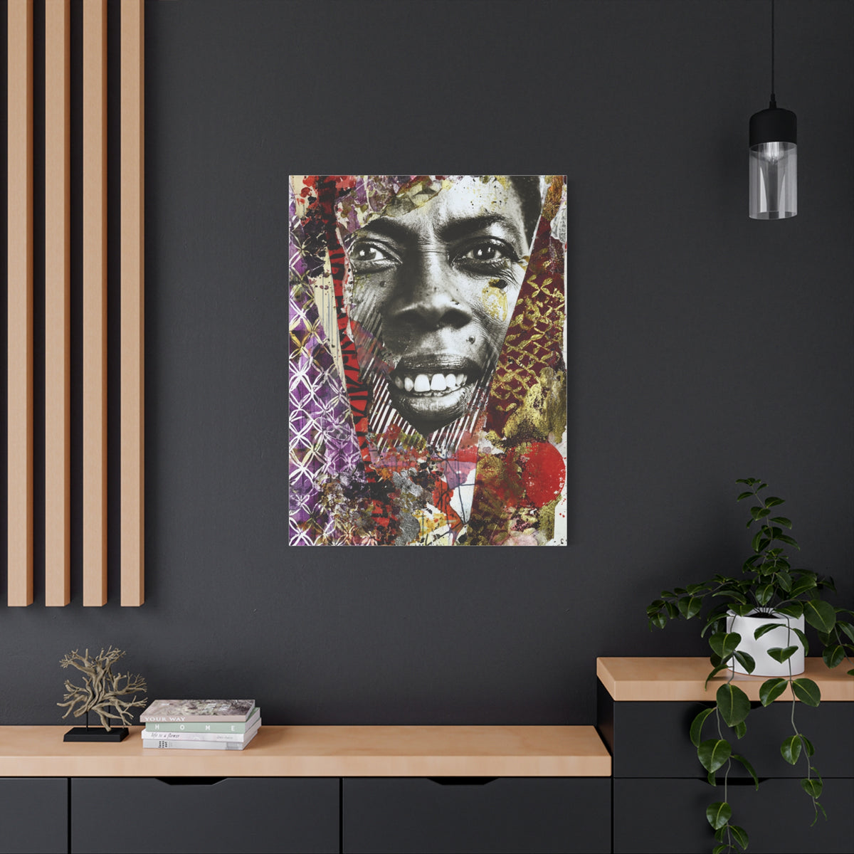 Avant Garde Mixed Media Portrait Collage Wall Art & Canvas Print